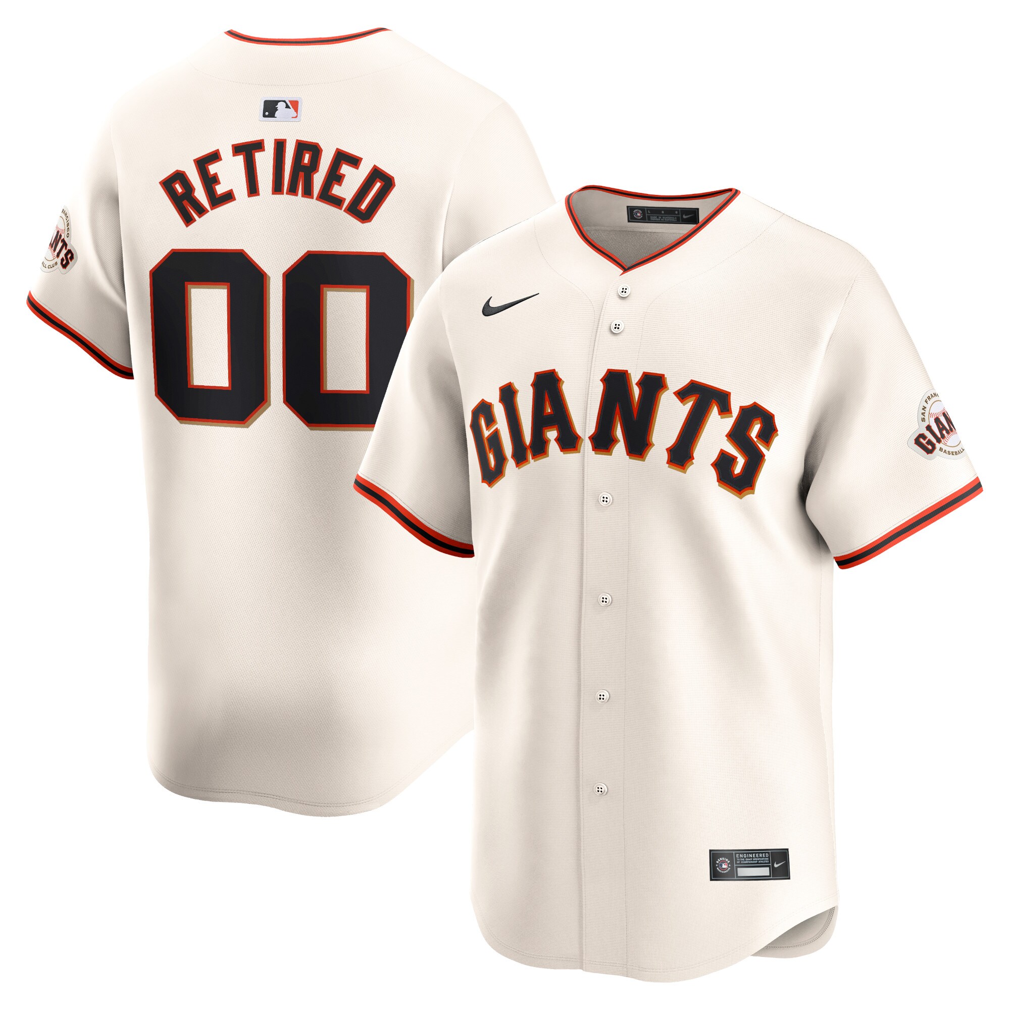 San Francisco Giants Home Limited Pick-a-player Retired Roster Jersey - Cream