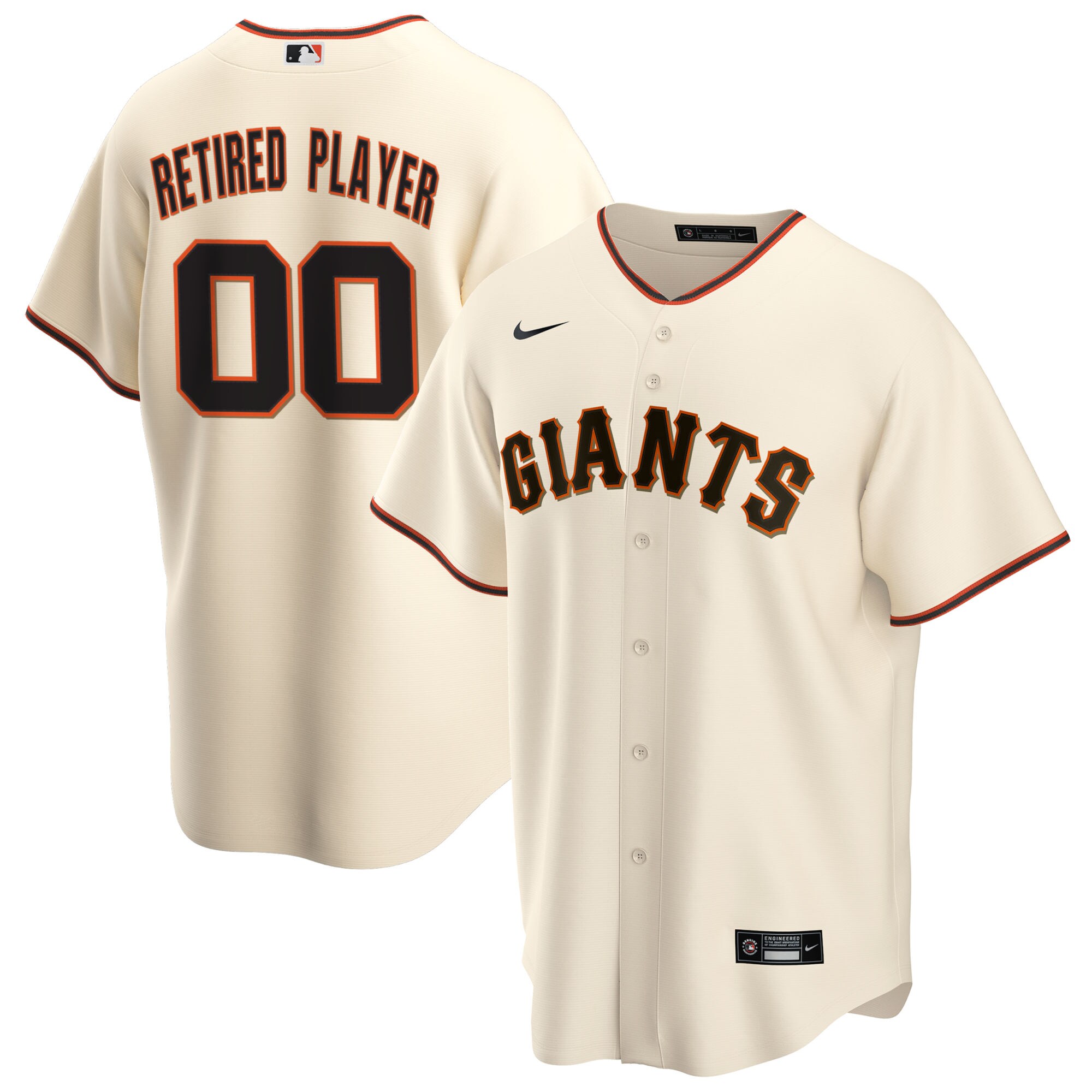 San Francisco Giants Home Pick-a-player Retired Roster Replica Jersey – Cream