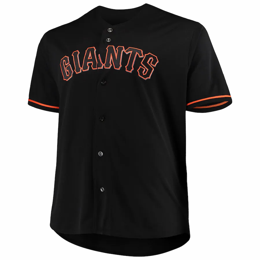 Alternative view of San Francisco Giants Majestic Big And Tall Pop Fashion Jersey - Black