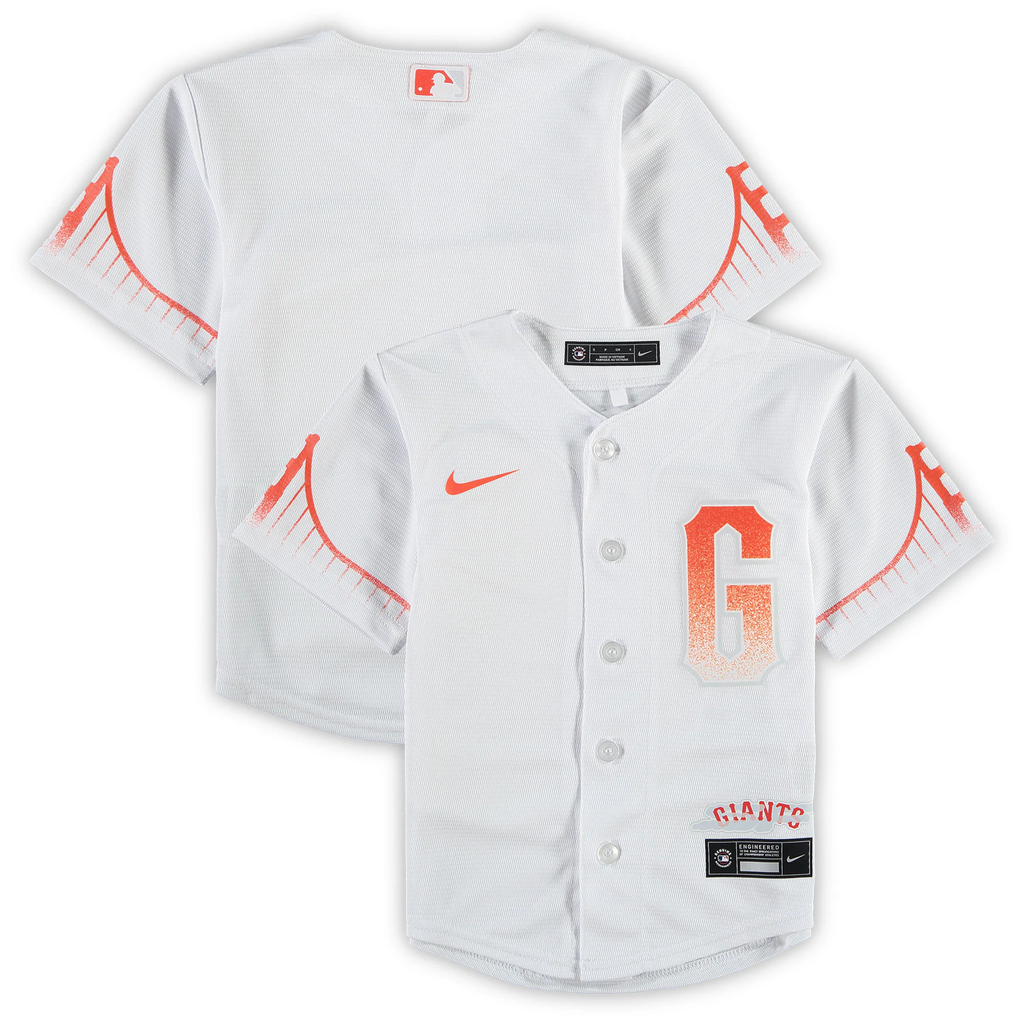 San Francisco Giants Preschool Mlb City Connect Replica Team Jersey - White
