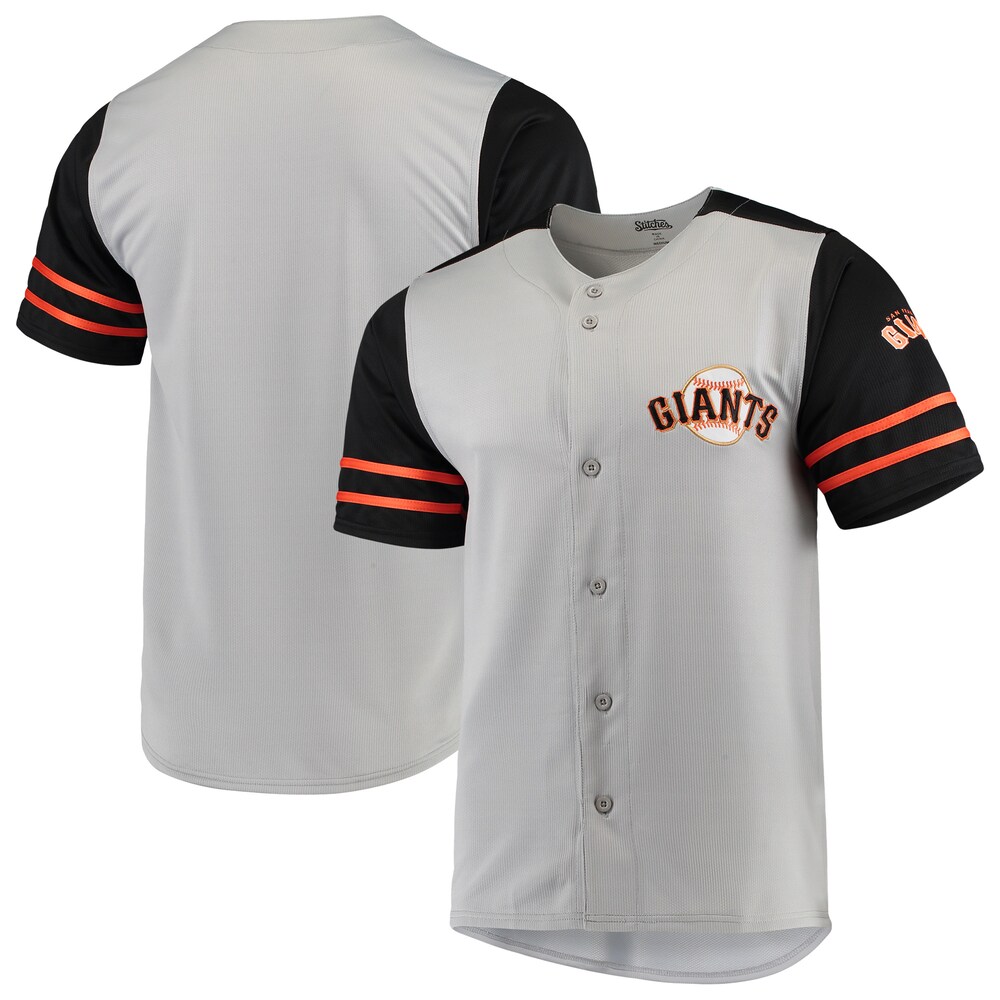 San Francisco Giants Stitches Button-up Jersey - Gray/black