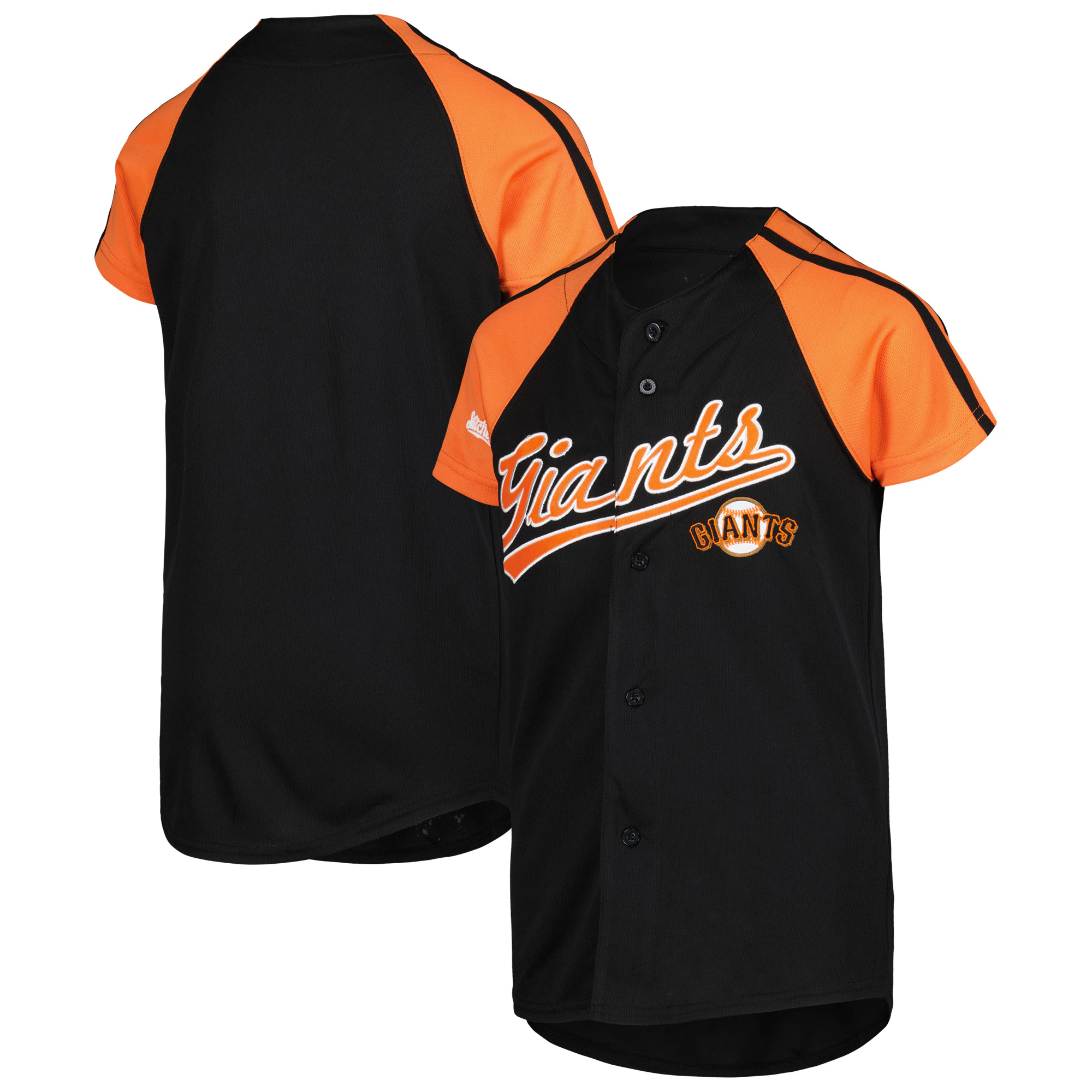 San Francisco Giants Stitches Youth Team Jersey - Black/orange