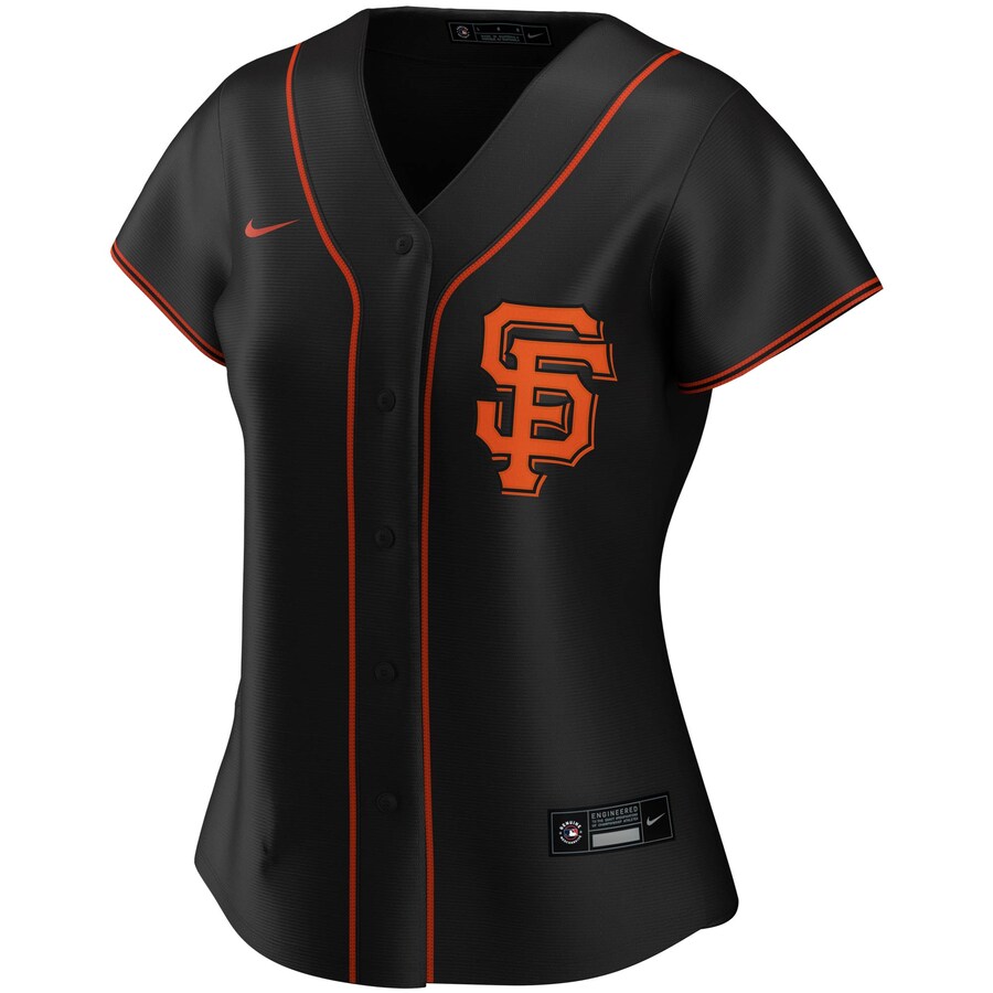 Alternative view of San Francisco Giants Women's Alternate 2020 Replica Team Jersey ÃƒÂ¢Ã¢â€šÂ¬Ã¢â‚¬Å“ Black