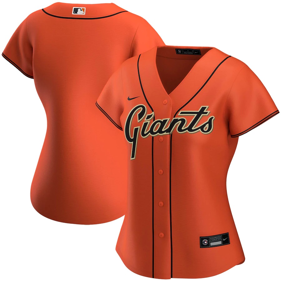 San Francisco Giants Women's Alternate 2020 Replica Team Jersey ÃƒÂ¢Ã¢â€šÂ¬Ã¢â‚¬Å“ Orange