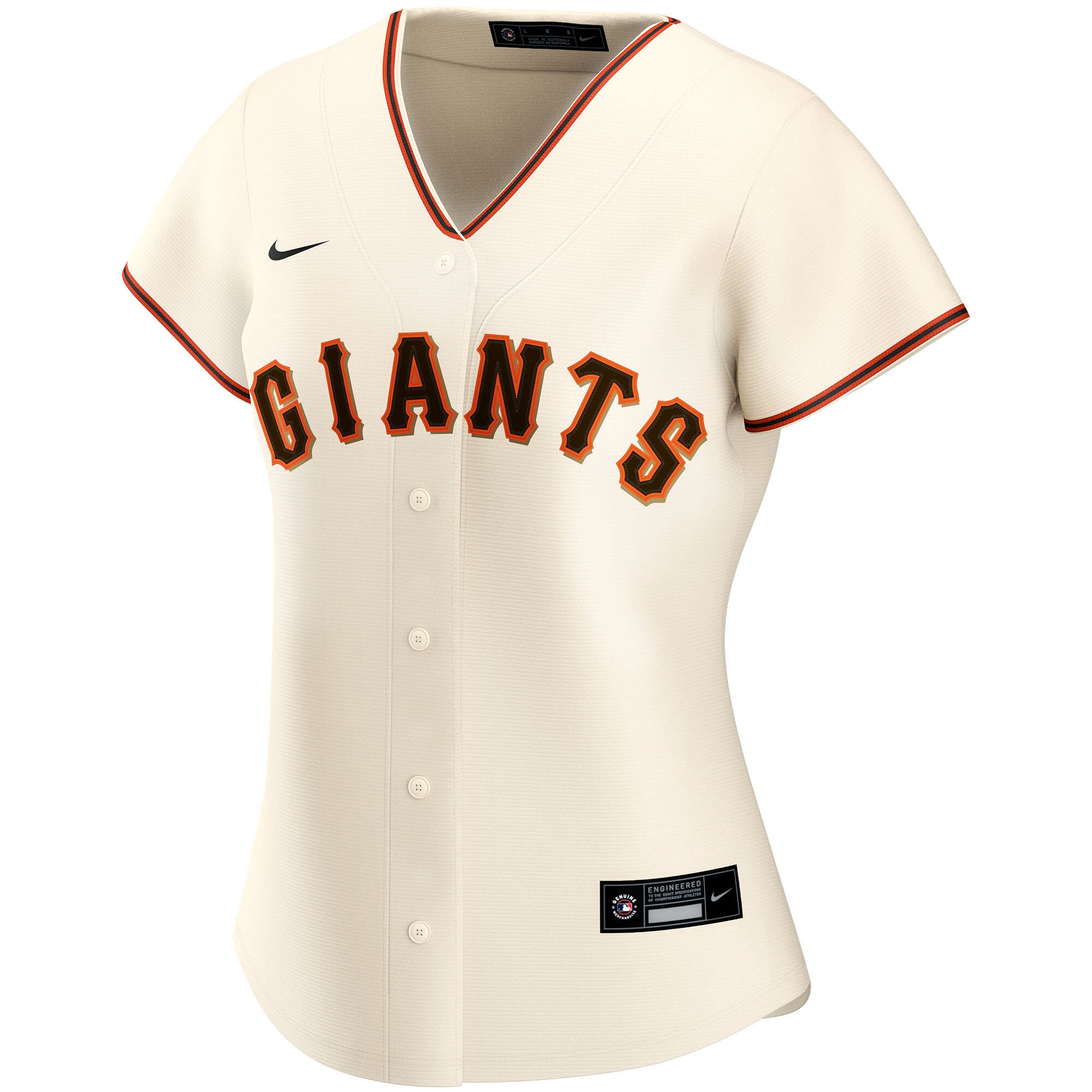 Alternative view of San Francisco Giants Women's Home Replica Custom Jersey - Cream