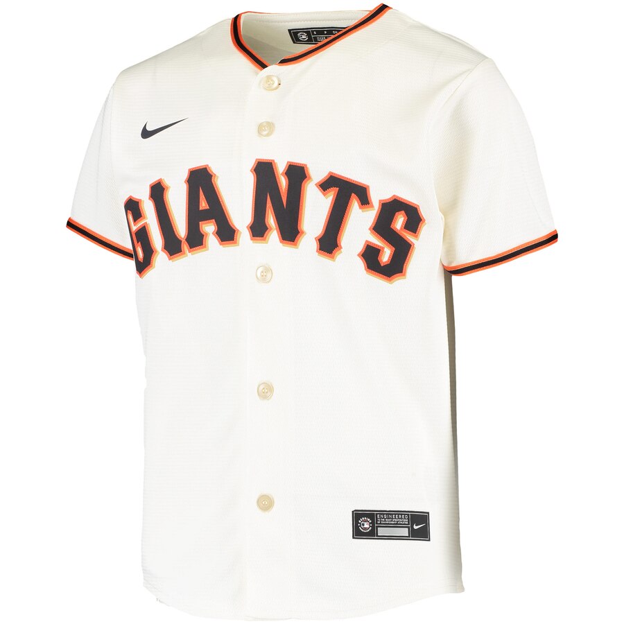 Alternative view of San Francisco Giants Youth Home 2020 Replica Team Jersey - Cream