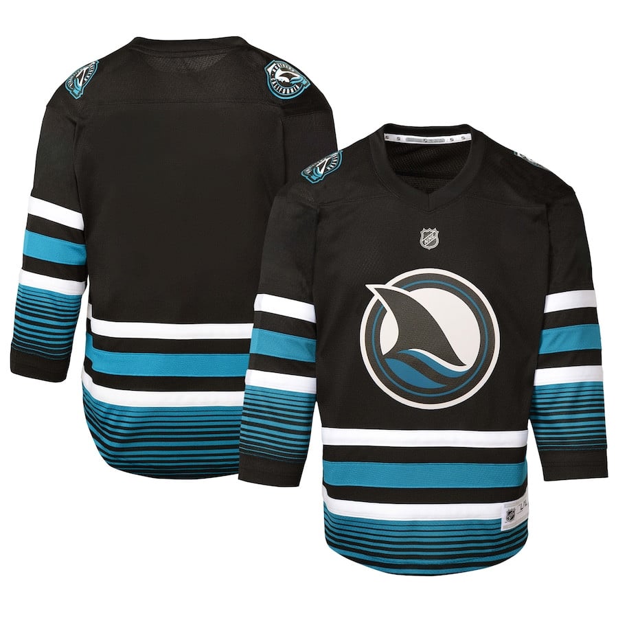 San Jose Sharks Alternate YOUTH Jersey - Black - JS829 