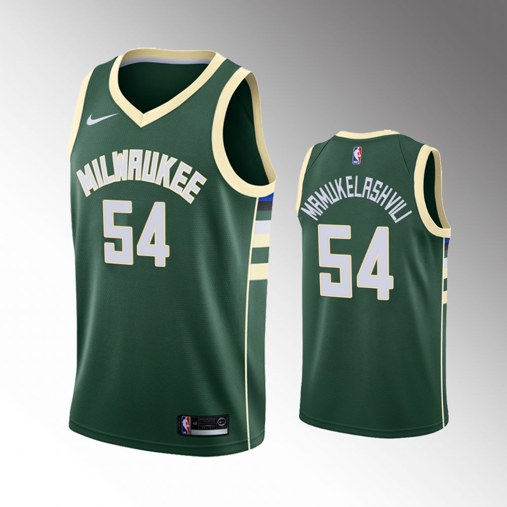 Sandro Mamukelashvili Milwaukee Bucks 2021 Icon Edition Green 2021 Nba Draft Jersey