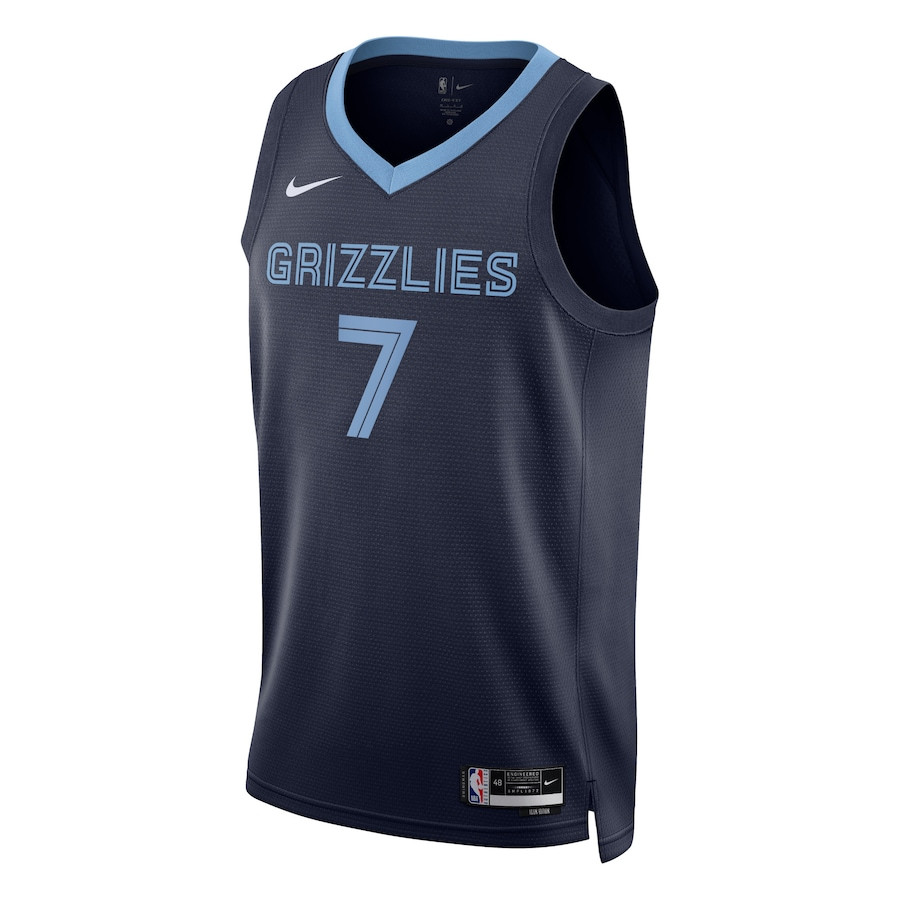 Alternative view of Santi Aldama 7 Memphis Grizzlies Unisex Swingman Jersey - Icon Edition - Navy - JS188 