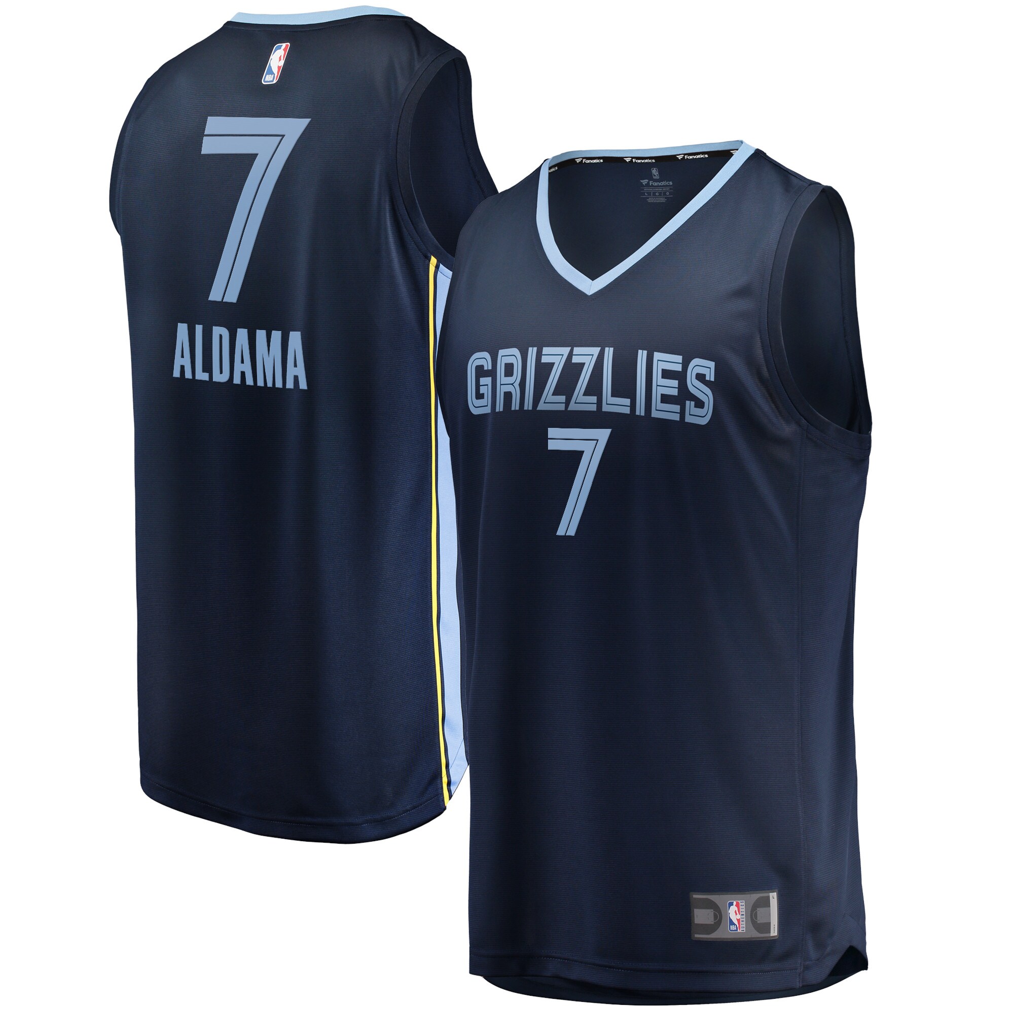 Alternative view of Santi Aldama Memphis Grizzlies Fanatics Branded 2021/22 Fast Break Replica Jersey - Icon Edition - Navy