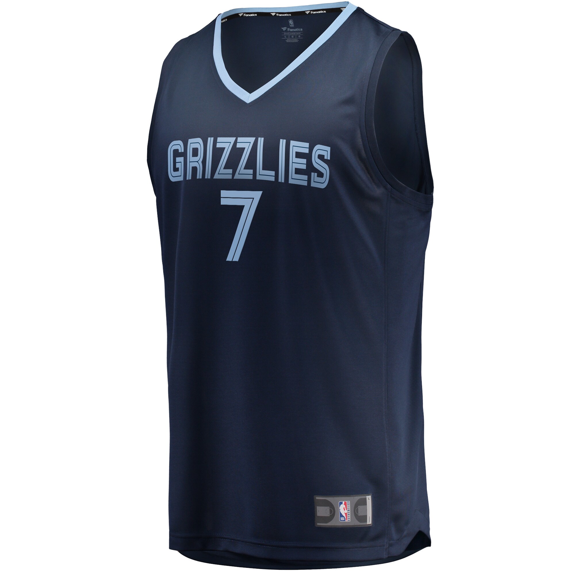 Alternative view of Santi Aldama Memphis Grizzlies Fanatics Fast Break Replica Jersey - Icon Edition - Navy