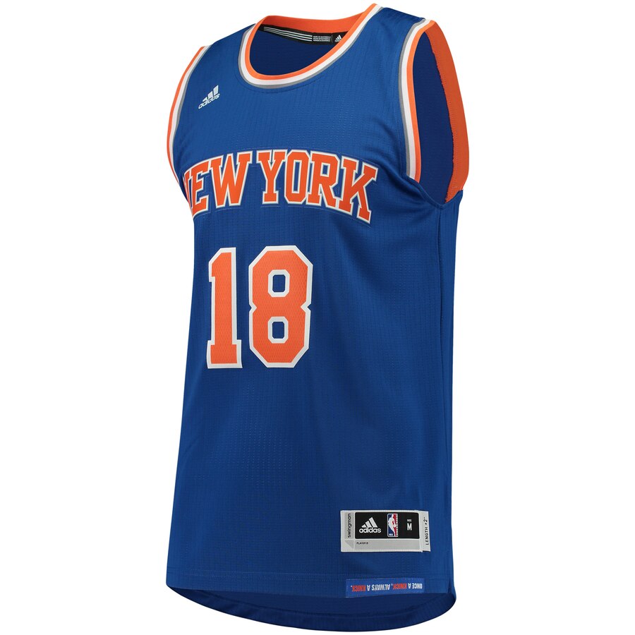 Alternative view of Sasha Vujacic New York Knicks Adidas Swingman Jersey - Blue