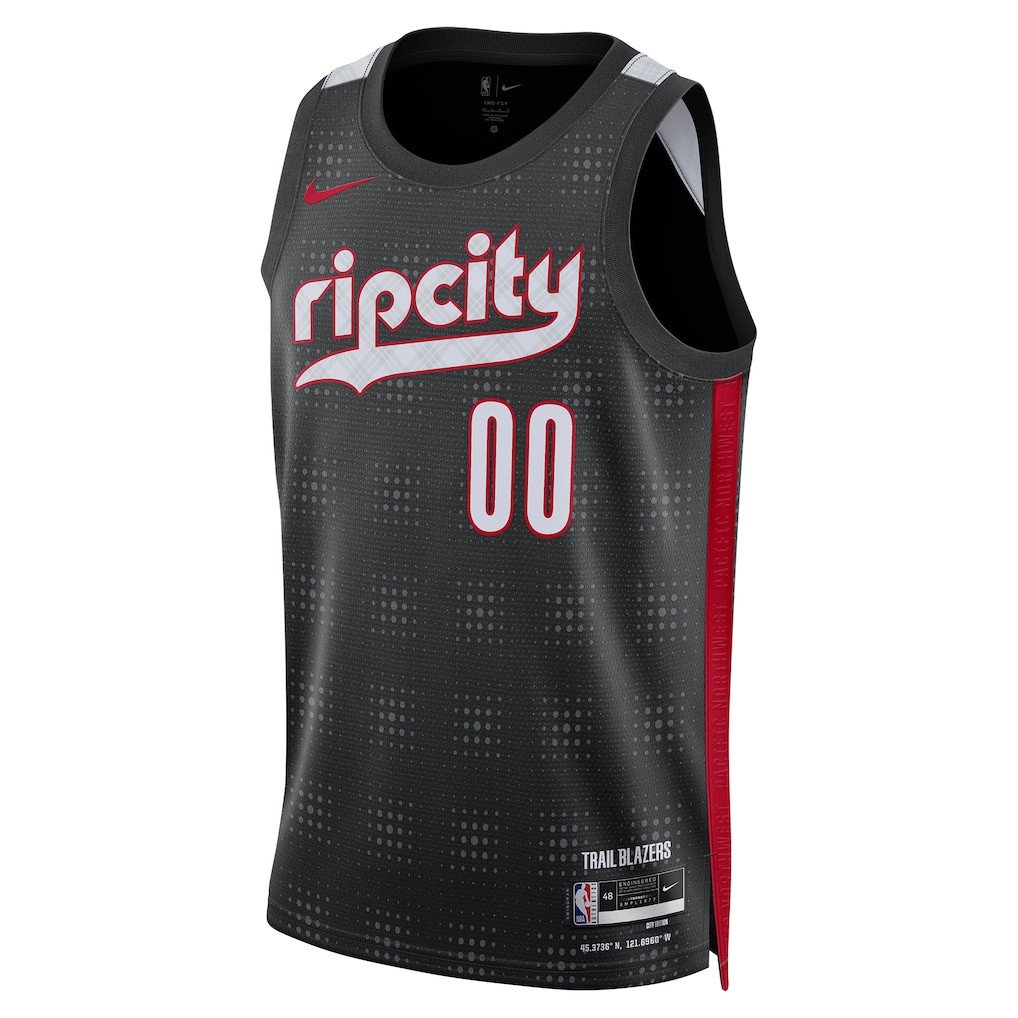 Alternative view of Scoot Henderson 00 Portland Trail Blazers Unisex 2024/25 Swingman Player Jersey - City Edition - Black - JS651 