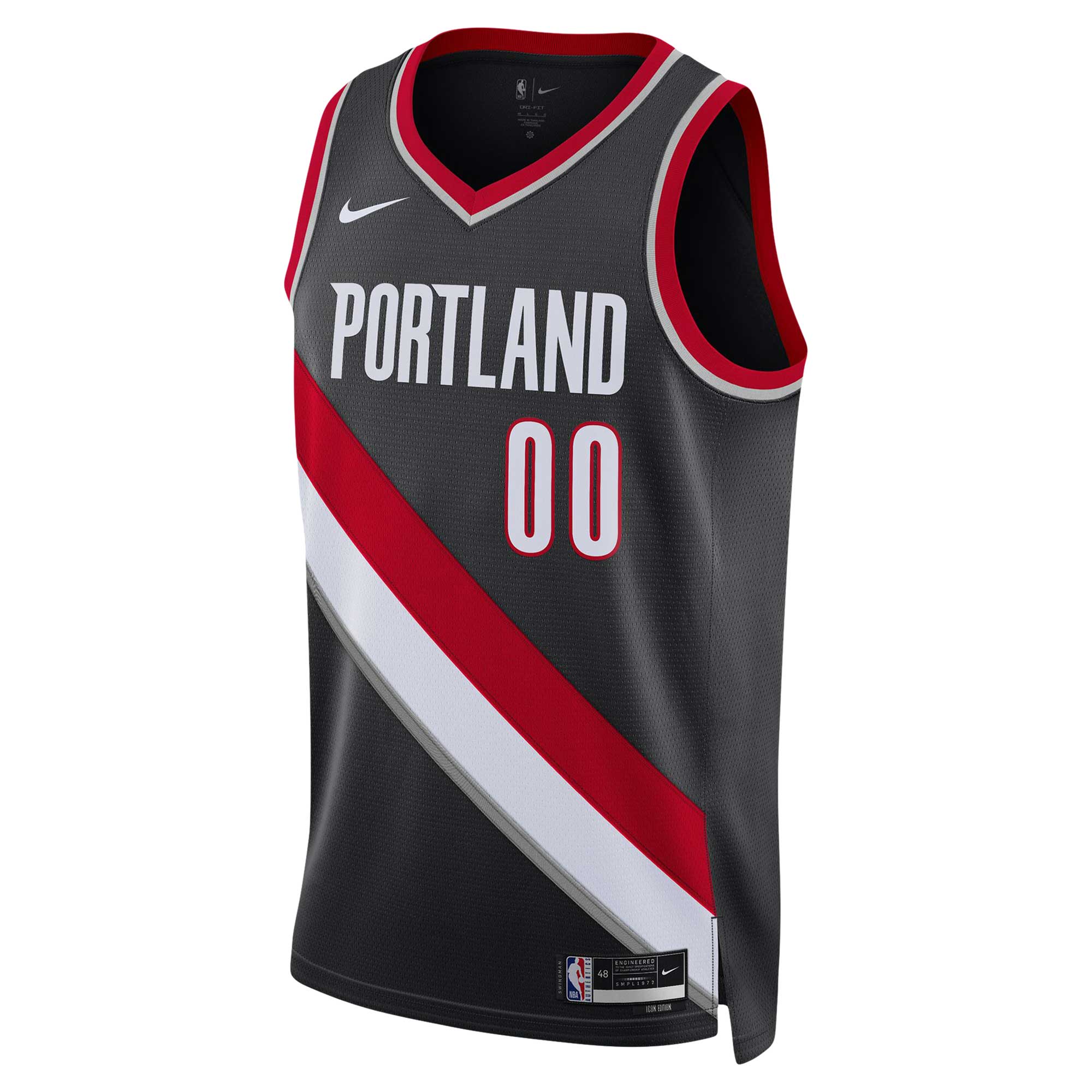 Alternative view of Scoot Henderson Portland Trail Blazers Unisex 2023 Nba Draft Swingman Jersey - Icon Edition - Black