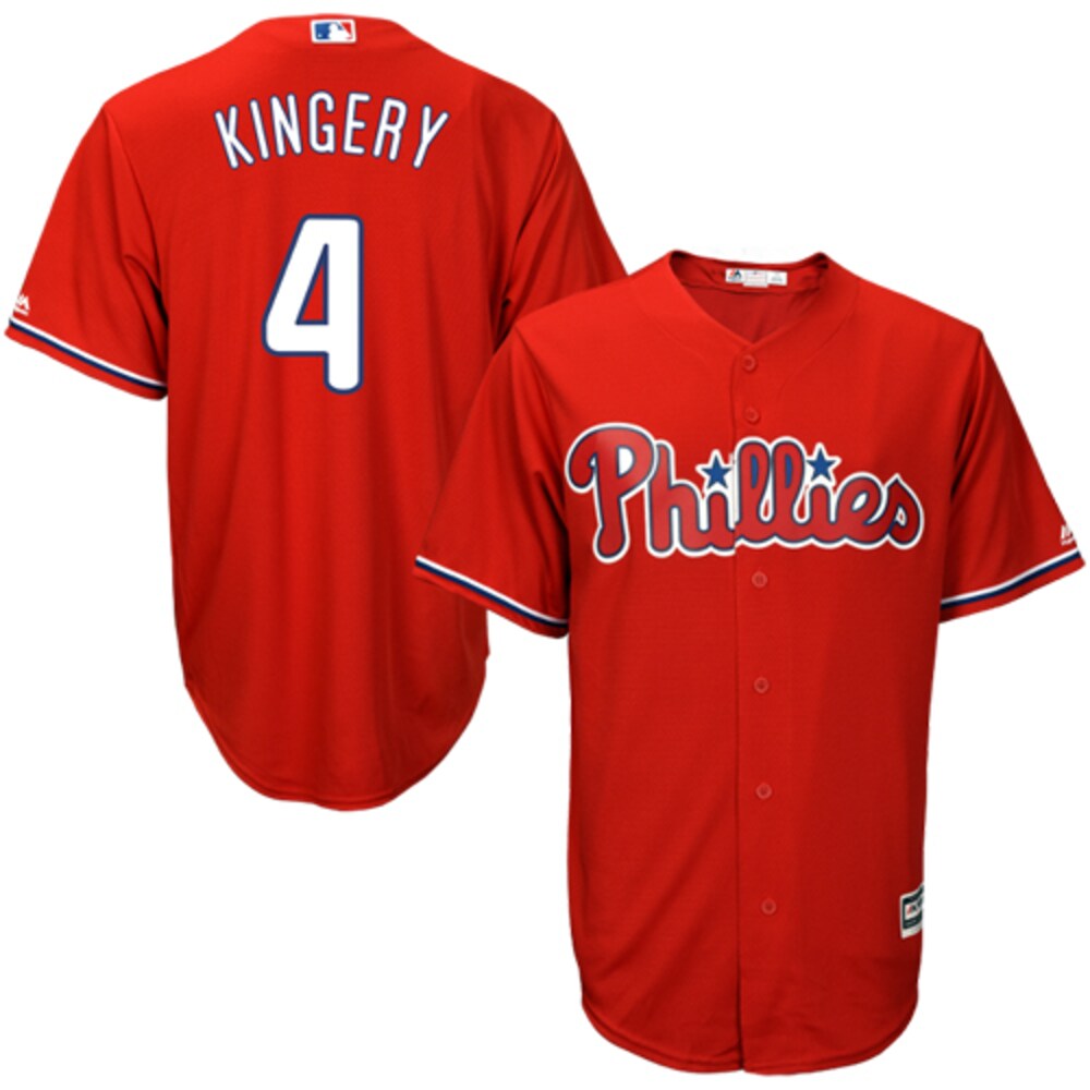 Scott Kingery Philadelphia Phillies Majestic Fashion Official Cool Base Player Jersey – Scarlet
