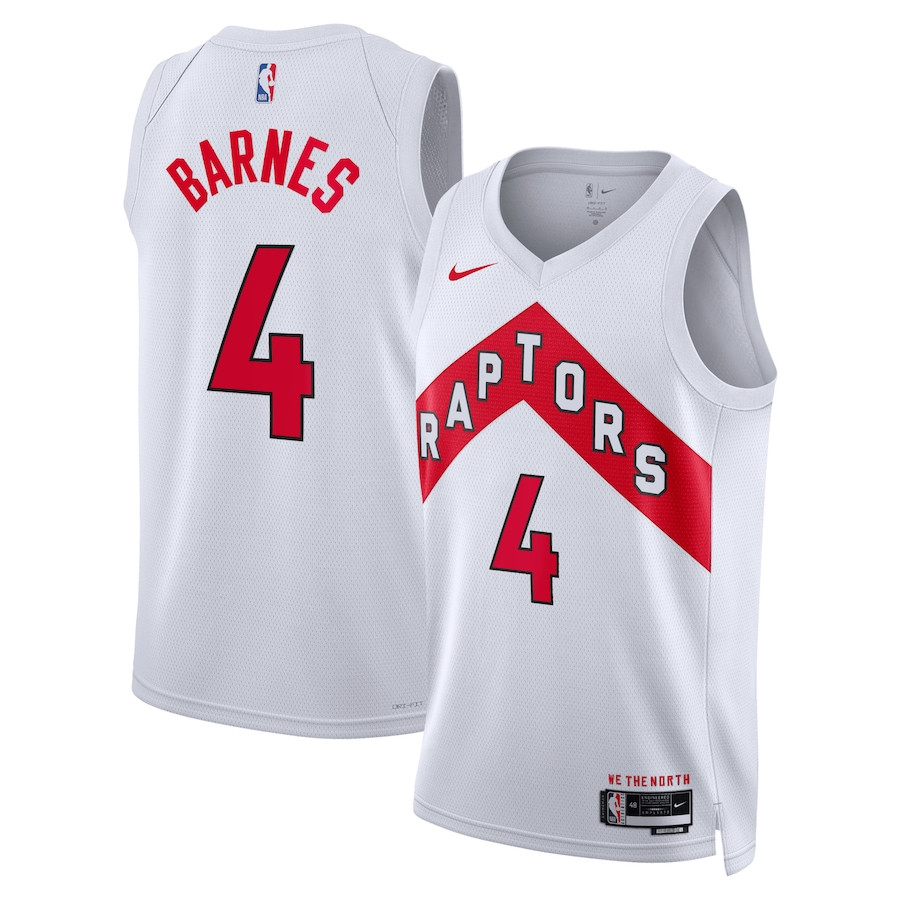 Scottie Barnes 4 Toronto Raptors Unisex Swingman Jersey - Association Edition - White - JS463 