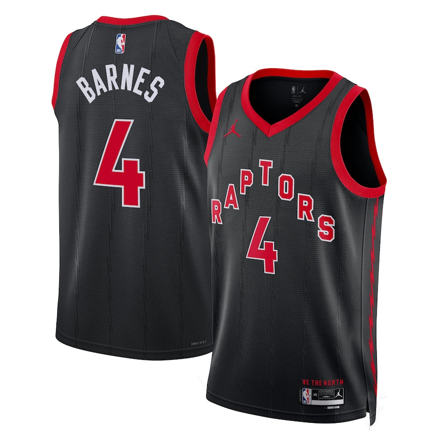Scottie Barnes 4 Toronto Raptors Unisex Swingman Jersey - Statement Edition - Black - JS404 