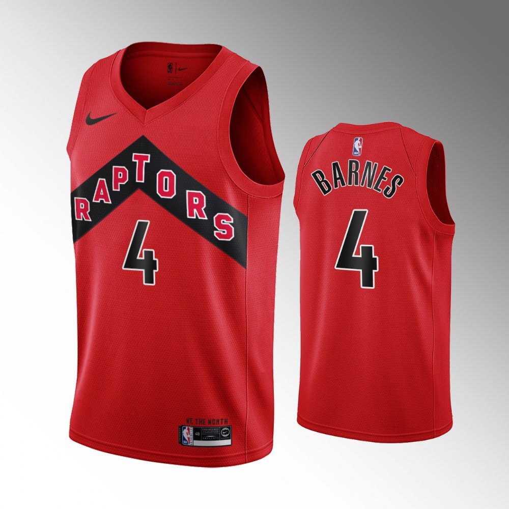 Scottie Barnes Toronto Raptors 2021 Icon Edition Red Jersey