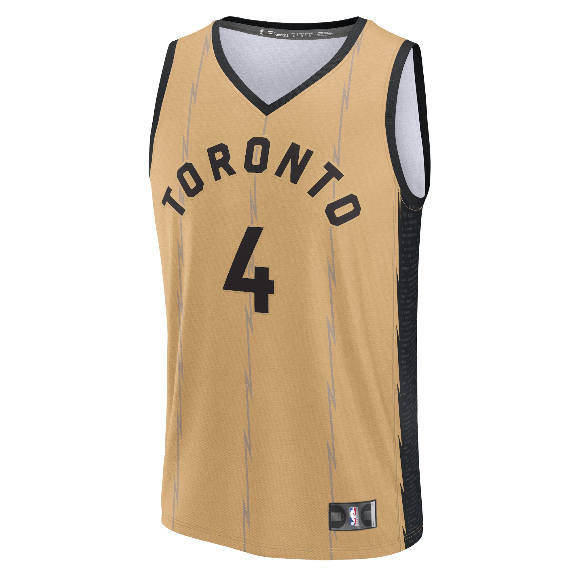 Alternative view of Scottie Barnes Toronto Raptors Fanatics Fast Break Jersey - Gold - City Edition