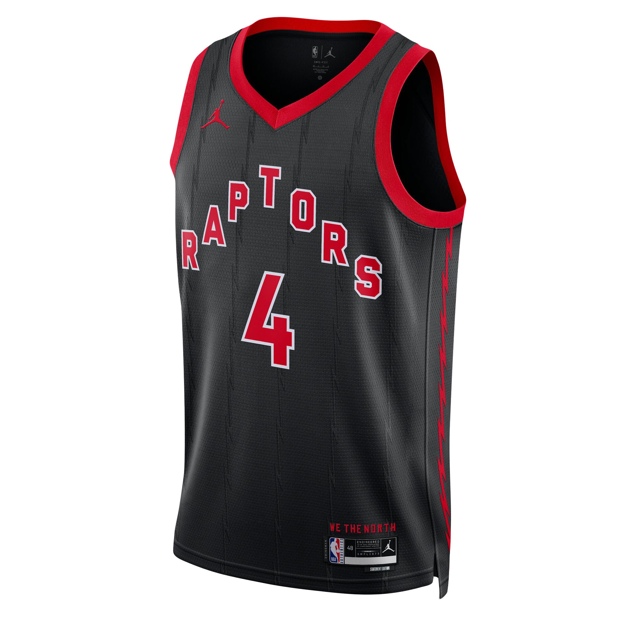 Alternative view of Scottie Barnes Toronto Raptors Jordan Brand Unisex Swingman Jersey - Statement Edition - Black