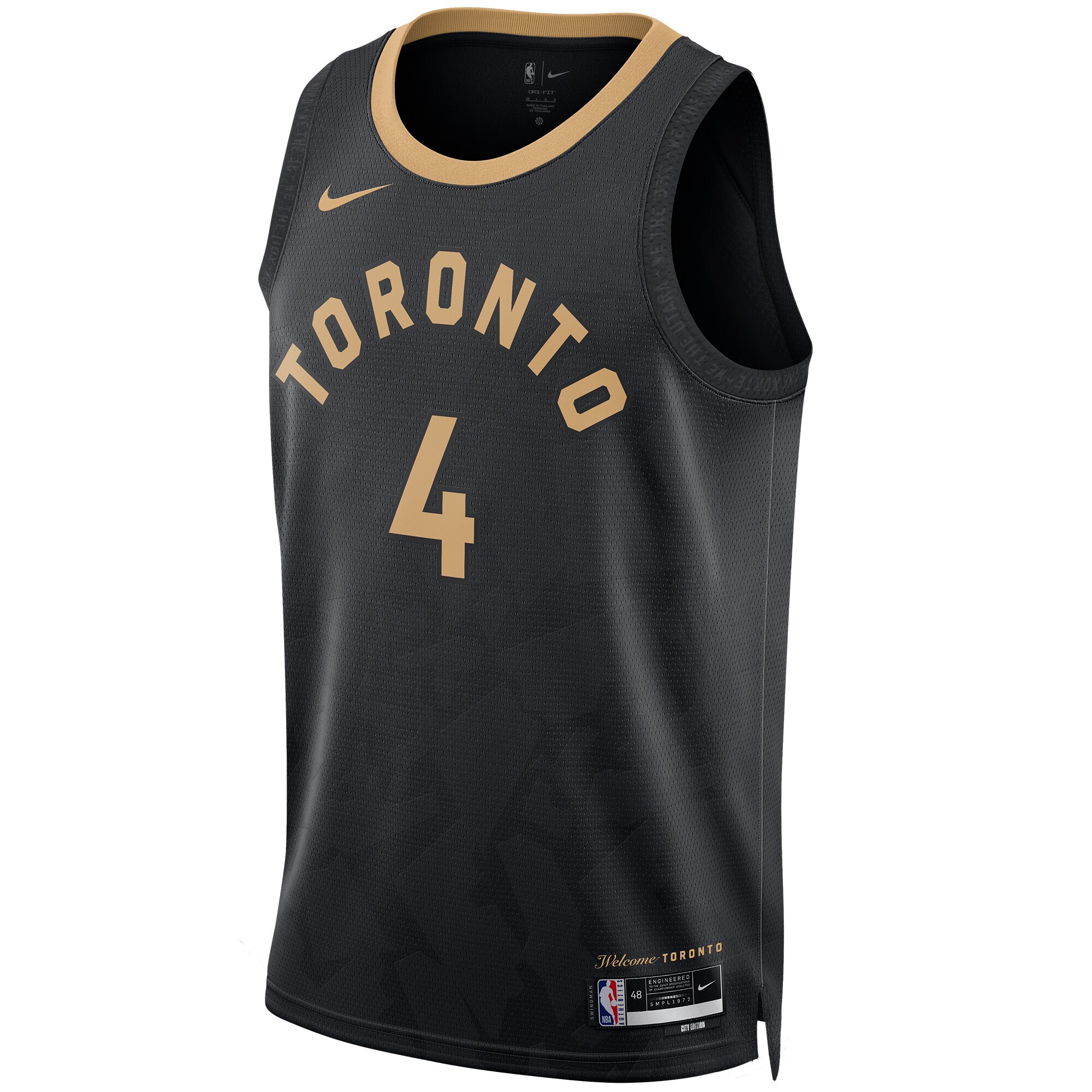 Alternative view of Scottie Barnes Toronto Raptors Unisex 2022/23 Swingman Jersey – City Edition – Black