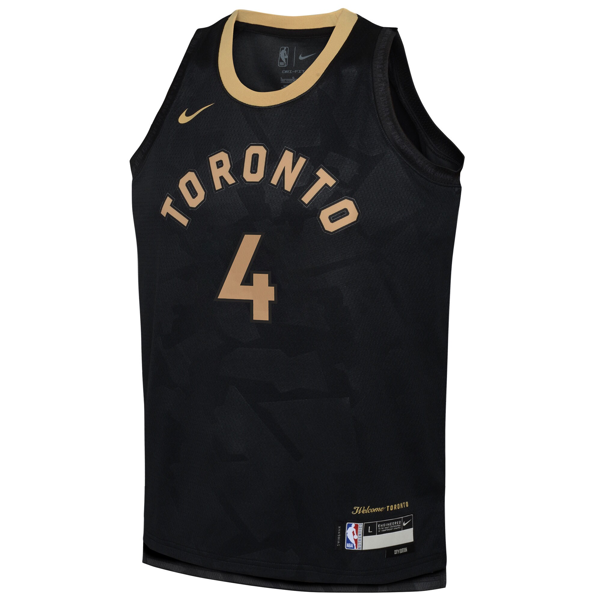 Alternative view of Scottie Barnes Toronto Raptors Youth 2022/23 Swingman Jersey – City Edition – Black