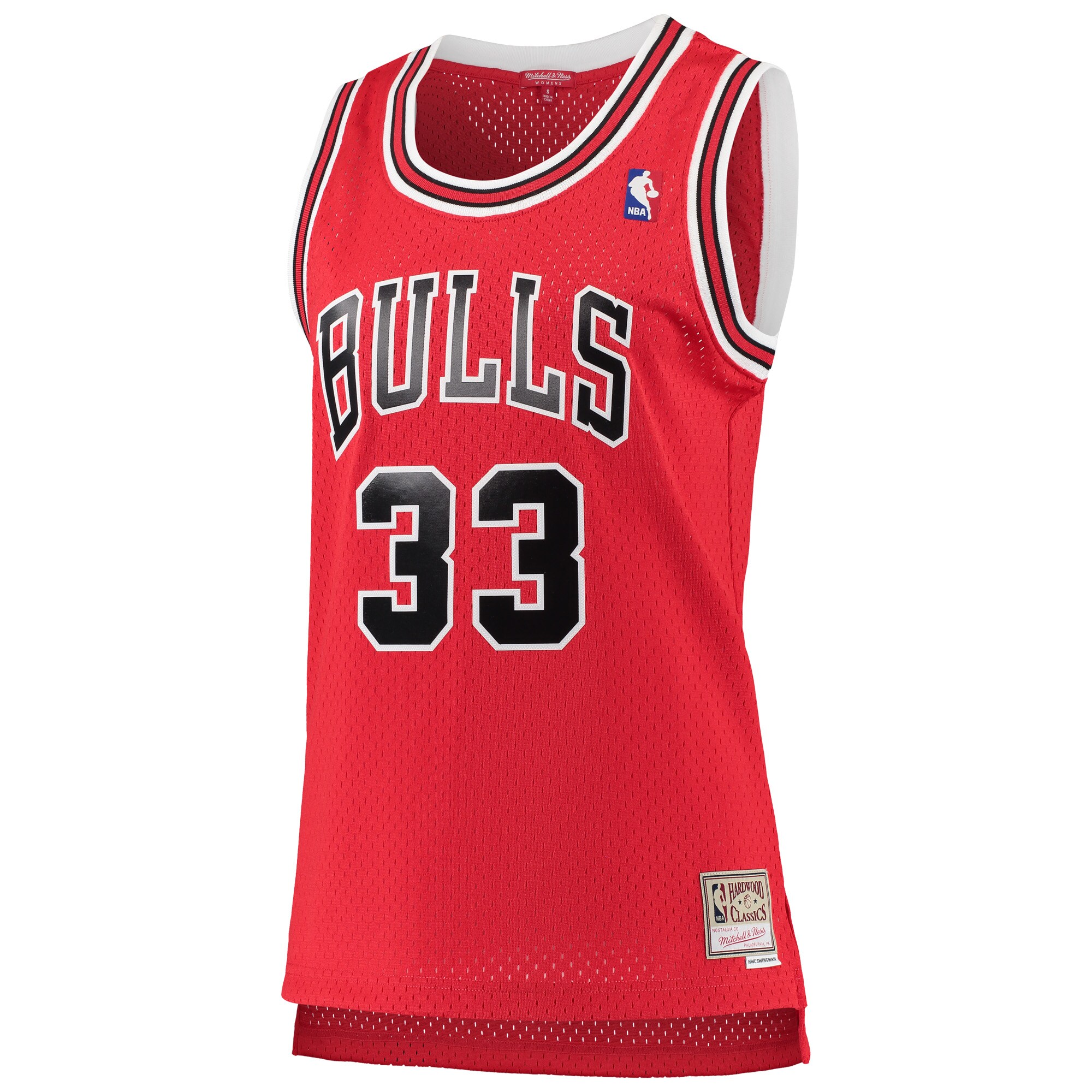 Alternative view of Scottie Pippen Chicago Bulls Mitchell & Ness Women's 1997/98 Hardwood Classics Swingman Jersey - Red