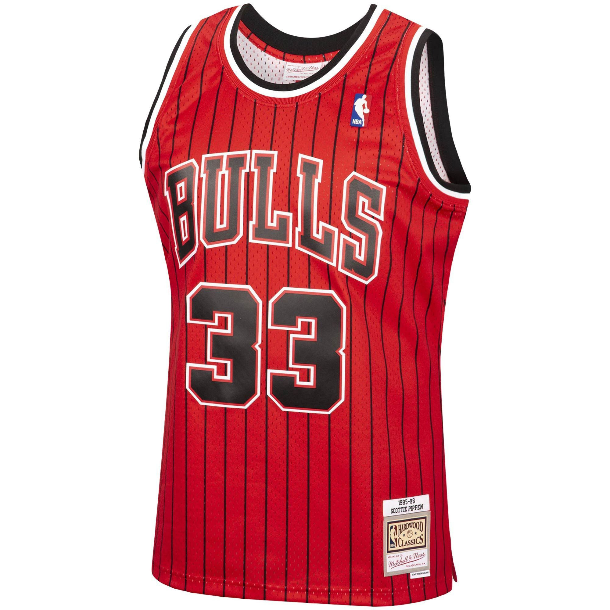 Alternative view of Scottie Pippen Chicago Bulls Mitchell & Ness 1995-96 Hardwood Classics Reload Swingman Jersey - Red - JS837 