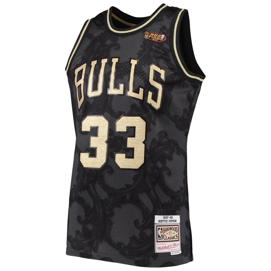 Alternative view of Scottie Pippen Chicago Bulls Mitchell & Ness 1997-98 Hardwood Classics Toile Swingman Jersey - Black