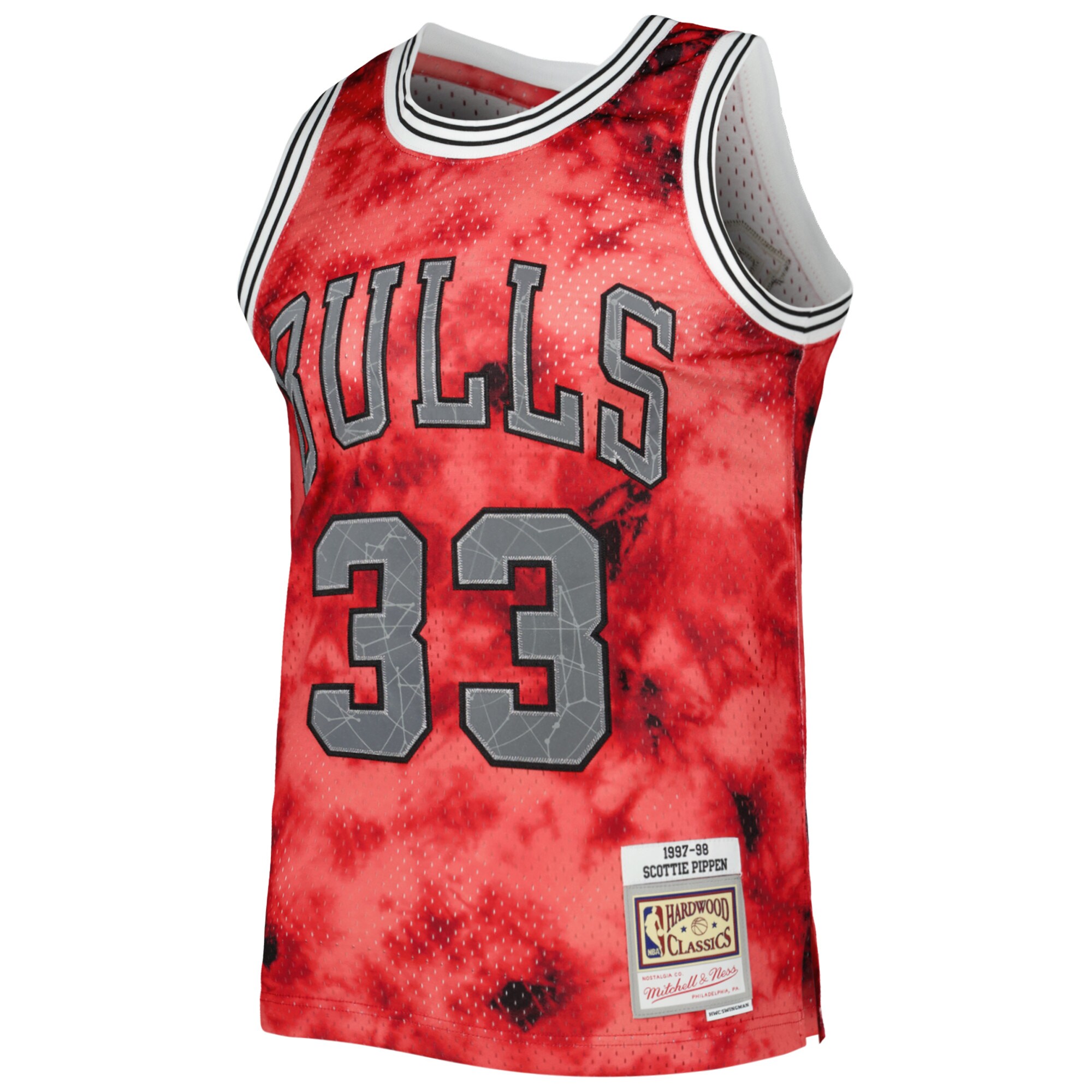 Alternative view of Scottie Pippen Chicago Bulls Mitchell & Ness 1997/98 Galaxy Swingman Jersey - Red
