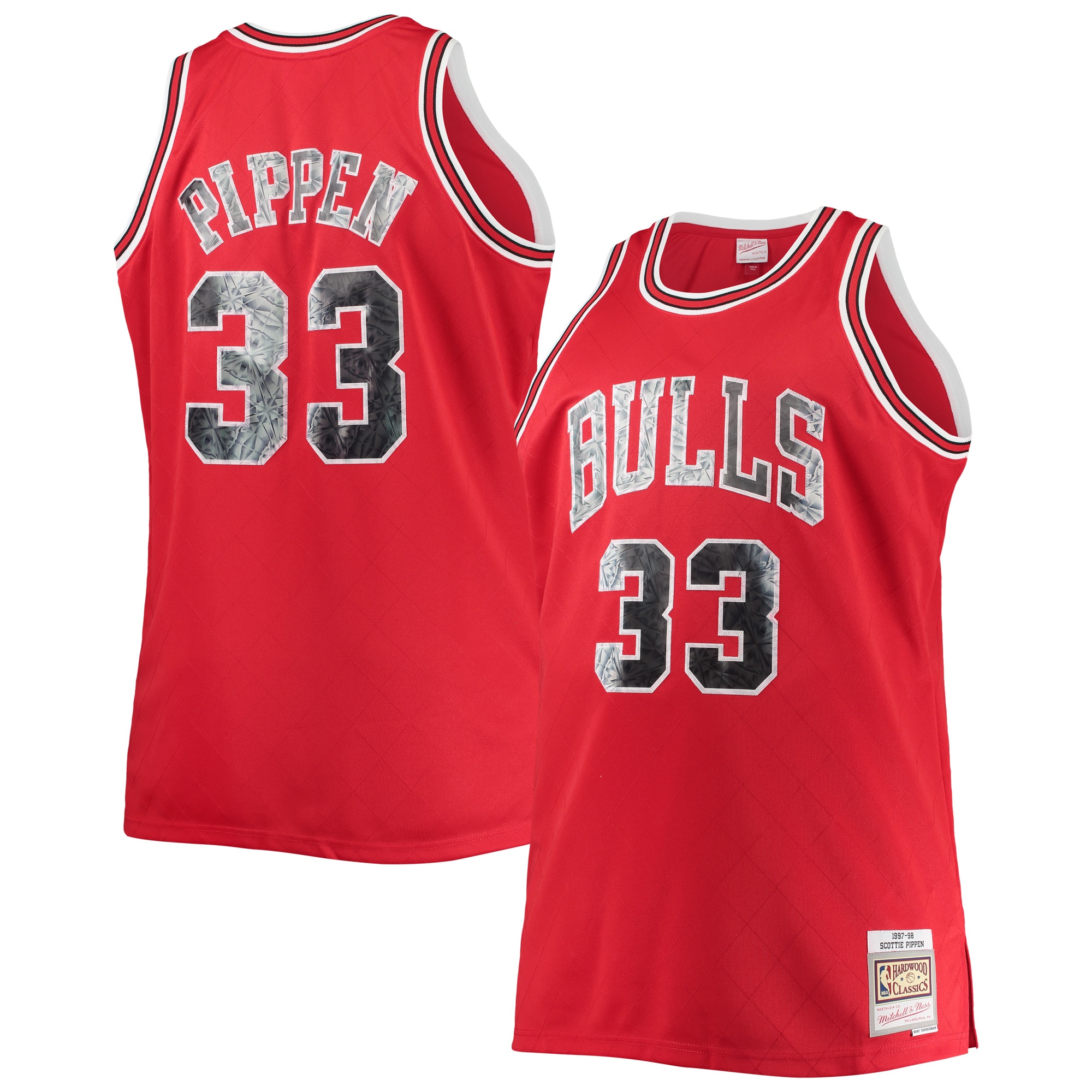 Scottie Pippen Chicago Bulls Mitchell & Ness Big & Tall 1997-98 Nba 75th Anniversary Diamond Swingman Jersey - Red