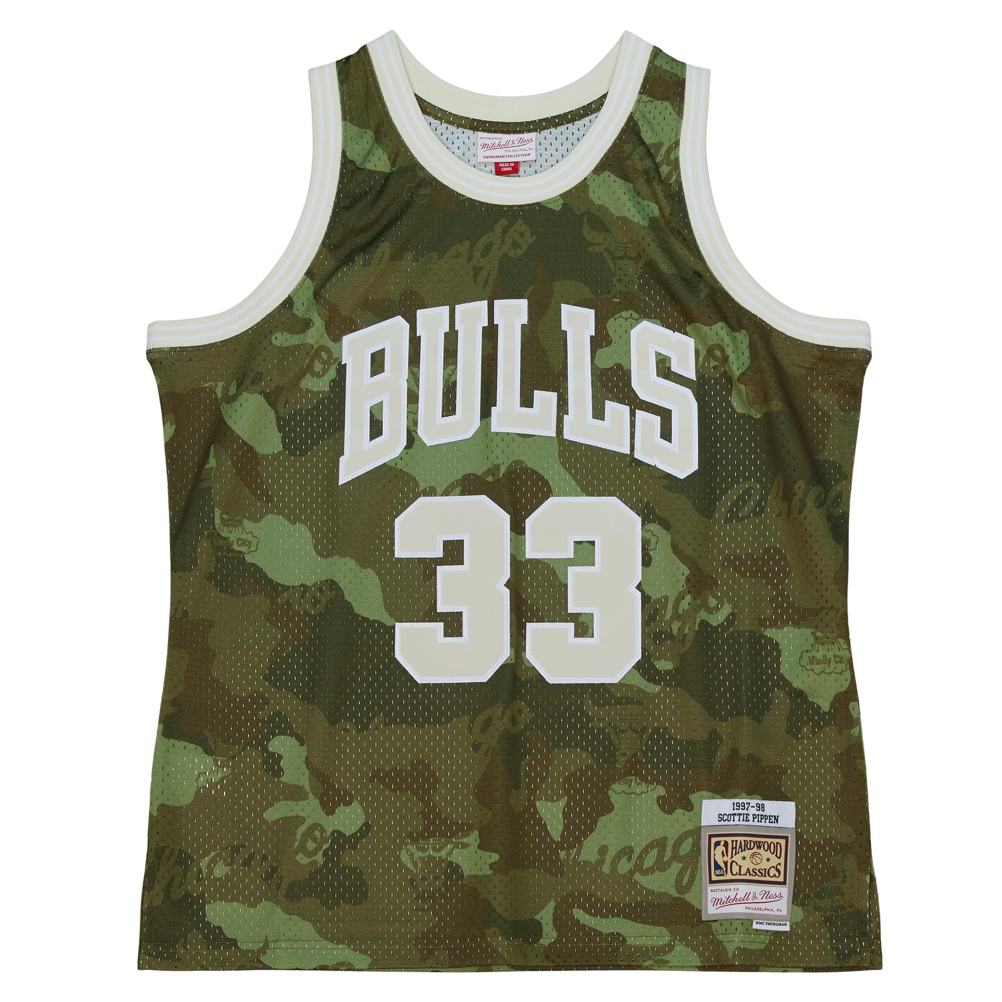 Alternative view of Scottie Pippen Chicago Bulls Mitchell & Ness Hardwood Classics 1997/98 Ghost Green Swingman Jersey - Camo
