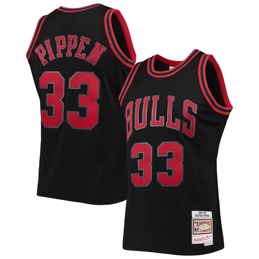 Scottie Pippen Chicago Bulls Mitchell & Ness Rings Collection Swingman Jersey - Black