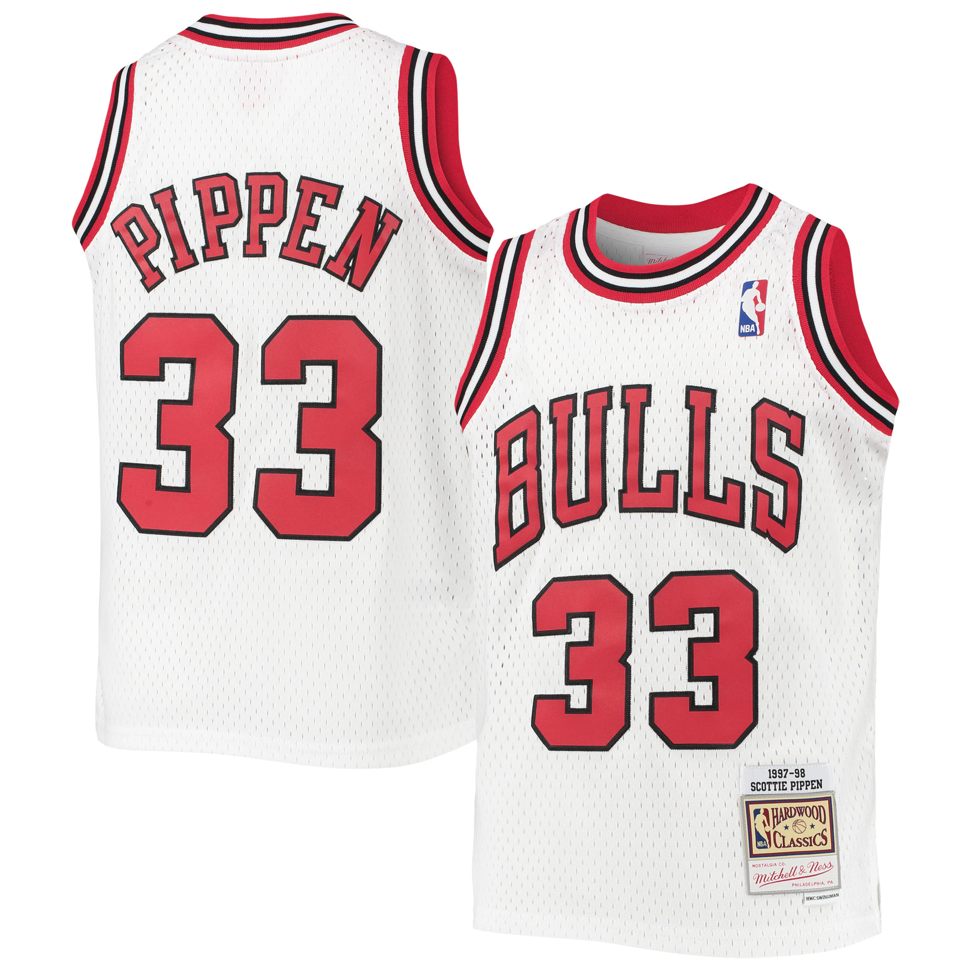 Scottie Pippen Chicago Bulls Mitchell & Ness Youth 1997/98 Hardwood Classics Swingman Jersey - White