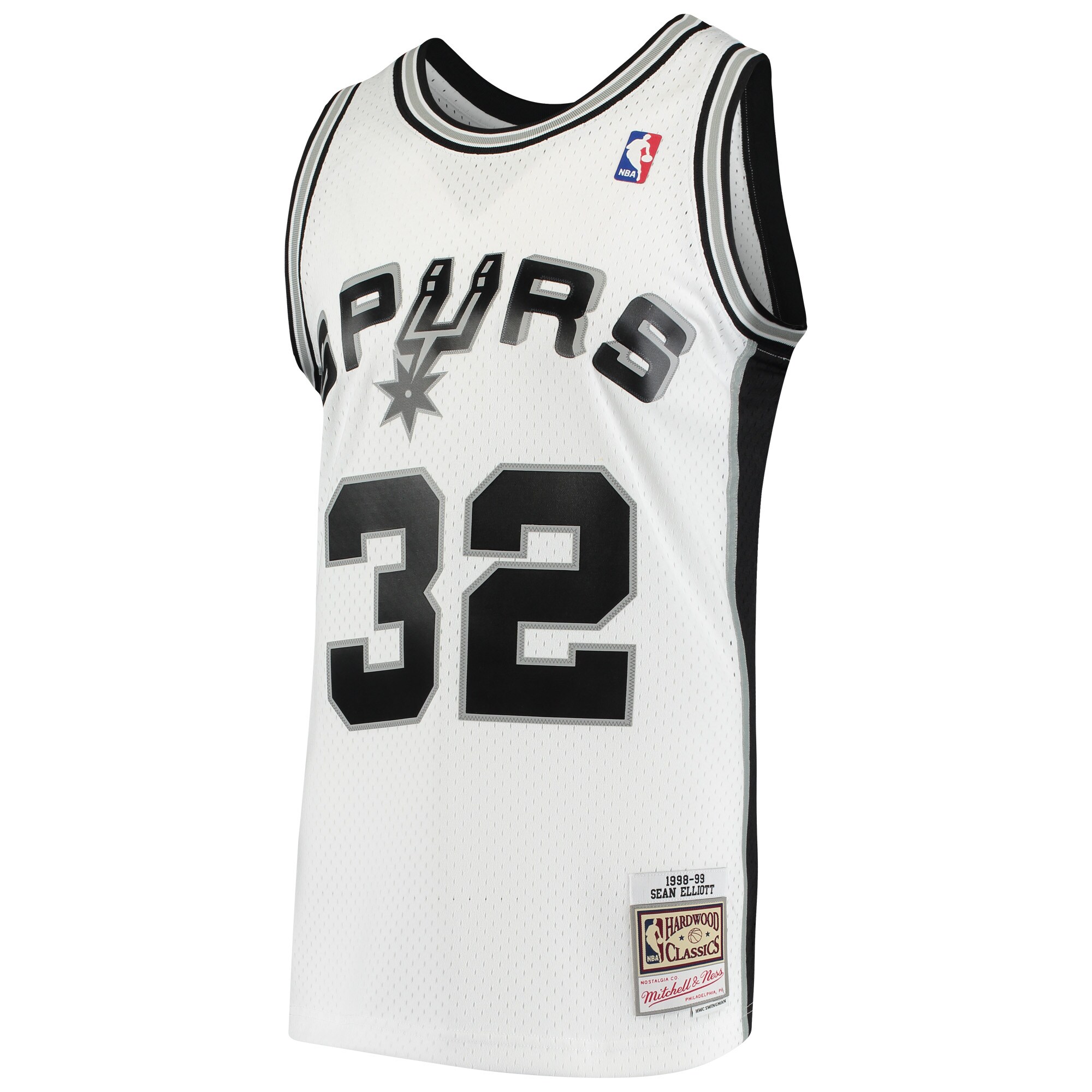 Alternative view of Sean Elliott San Antonio Spurs Mitchell & Ness 1998/99 Hardwood Classics Swingman Jersey - White