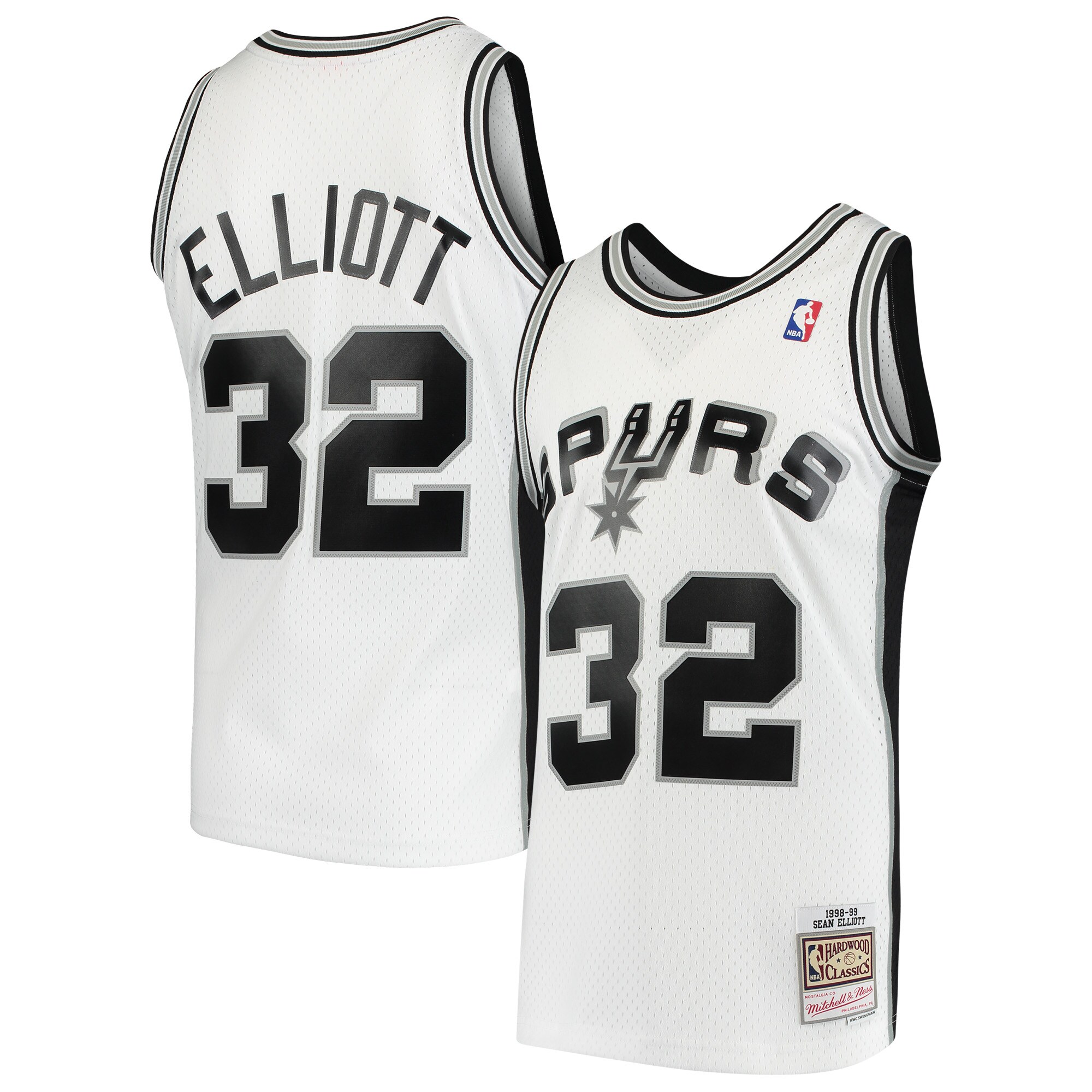 Sean Elliott San Antonio Spurs Mitchell & Ness 1998/99 Hardwood Classics Swingman Jersey - White
