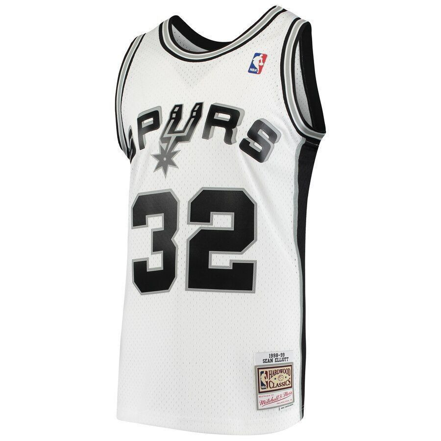Alternative view of Sean Elliott San Antonio Spurs Mitchell & Ness 1998-99 Hardwood Classics Swingman Jersey - White - JS848 