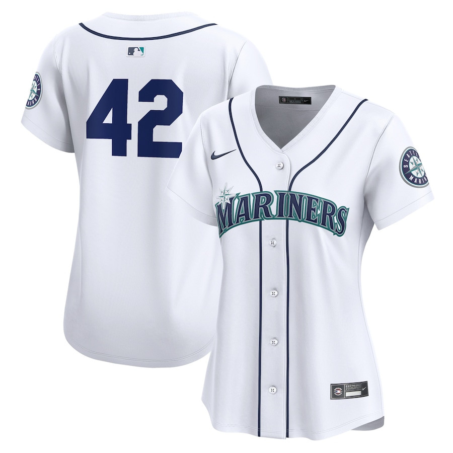 Seattle Mariners 2024 Jackie Robinson Day Home Limited Women Jersey - White 