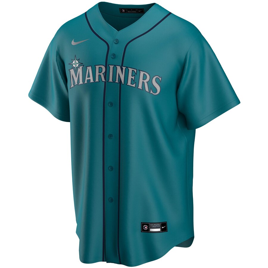 Alternative view of Seattle Mariners Alternate 2020 Replica Team Jersey ÃƒÂ¢Ã¢â€šÂ¬Ã¢â‚¬Å“ Aqua