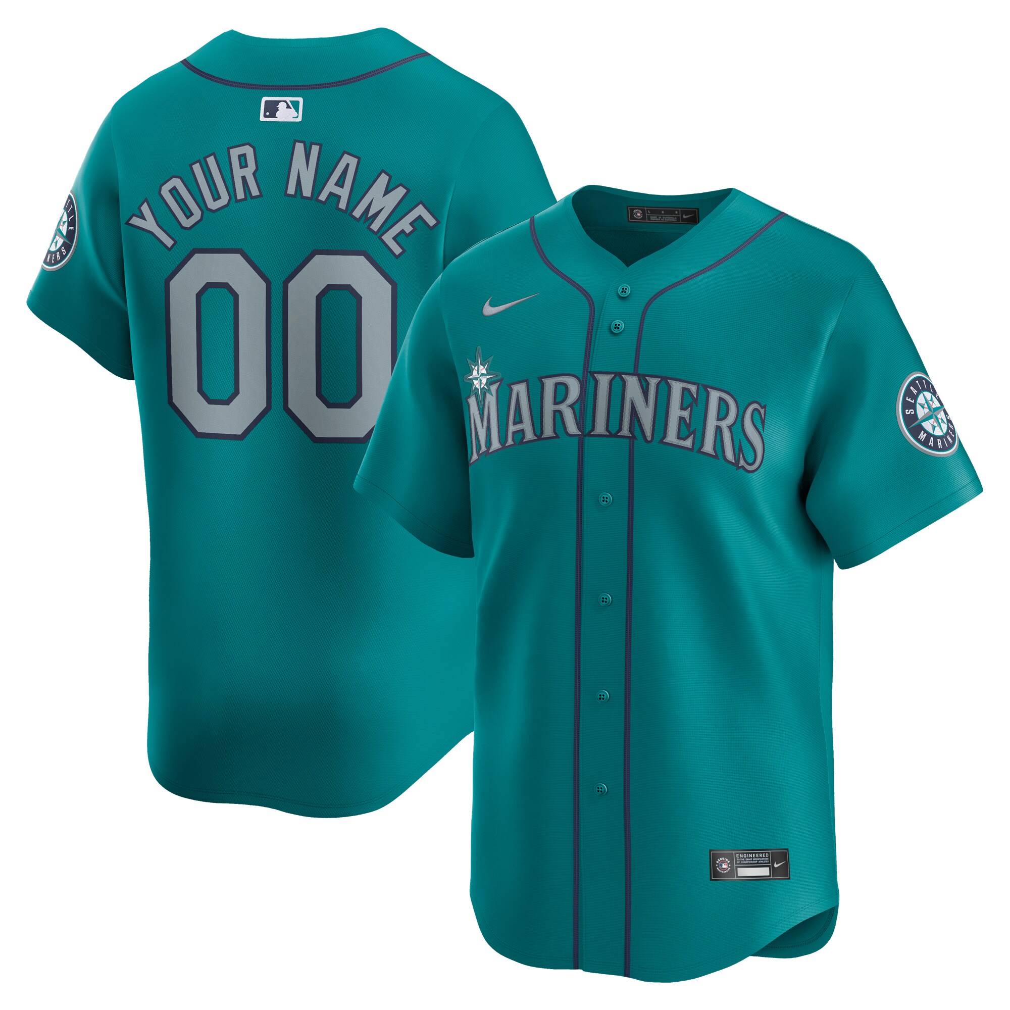Seattle Mariners Alternate Limited Custom JerseyÃƒâ€šÃ‚Â ÃƒÂ¢Ã¢â€šÂ¬Ã¢â‚¬Å“ Aqua