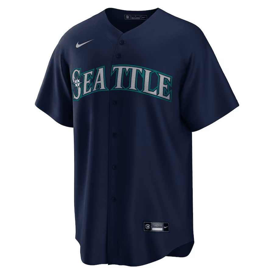 Alternative view of Seattle Mariners Alternate Men Jersey - Navy 