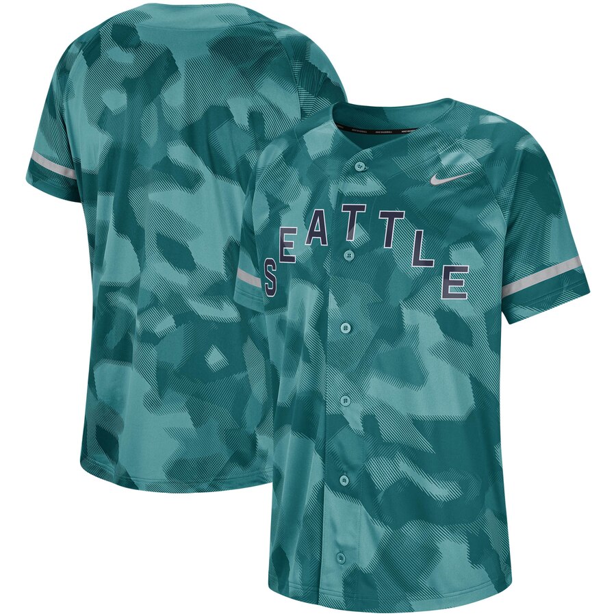 Seattle Mariners Camo Jersey - Aqua