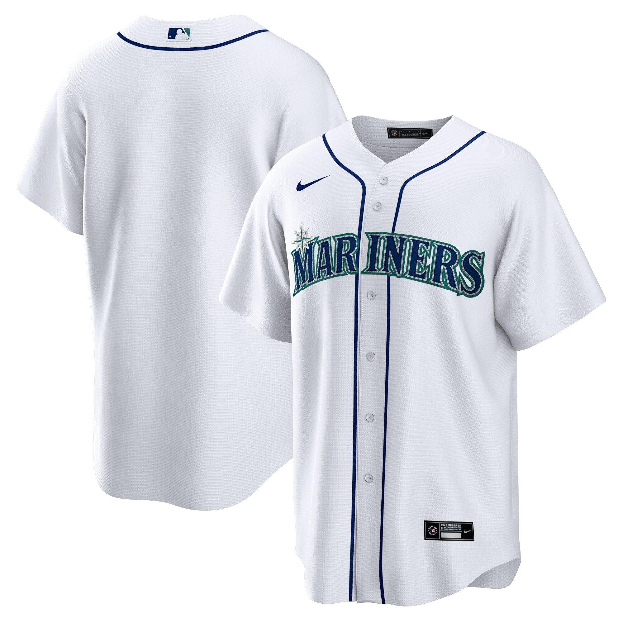 Alternative view of Seattle Mariners Home Replica Team Jersey - White