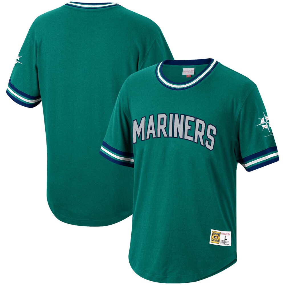 Seattle Mariners Mitchell & Ness Cooperstown Collection Wild Pitch Jersey T-shirt - Aqua