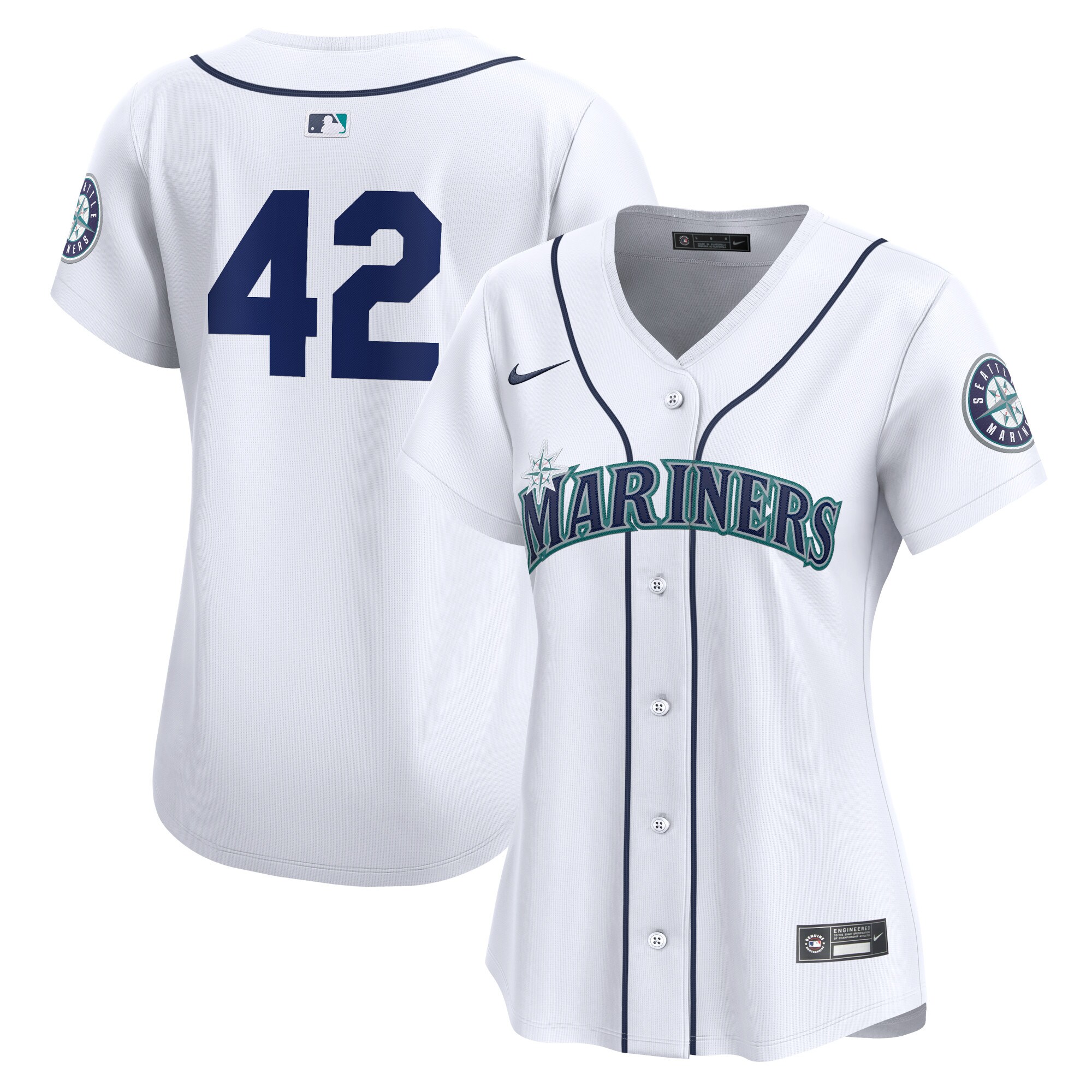 Seattle Mariners Women's 2024 Jackie Robinson Day Home Limited JerseyÃƒâ€šÃ‚Â ÃƒÂ¢Ã¢â€šÂ¬Ã¢â‚¬Å“ White