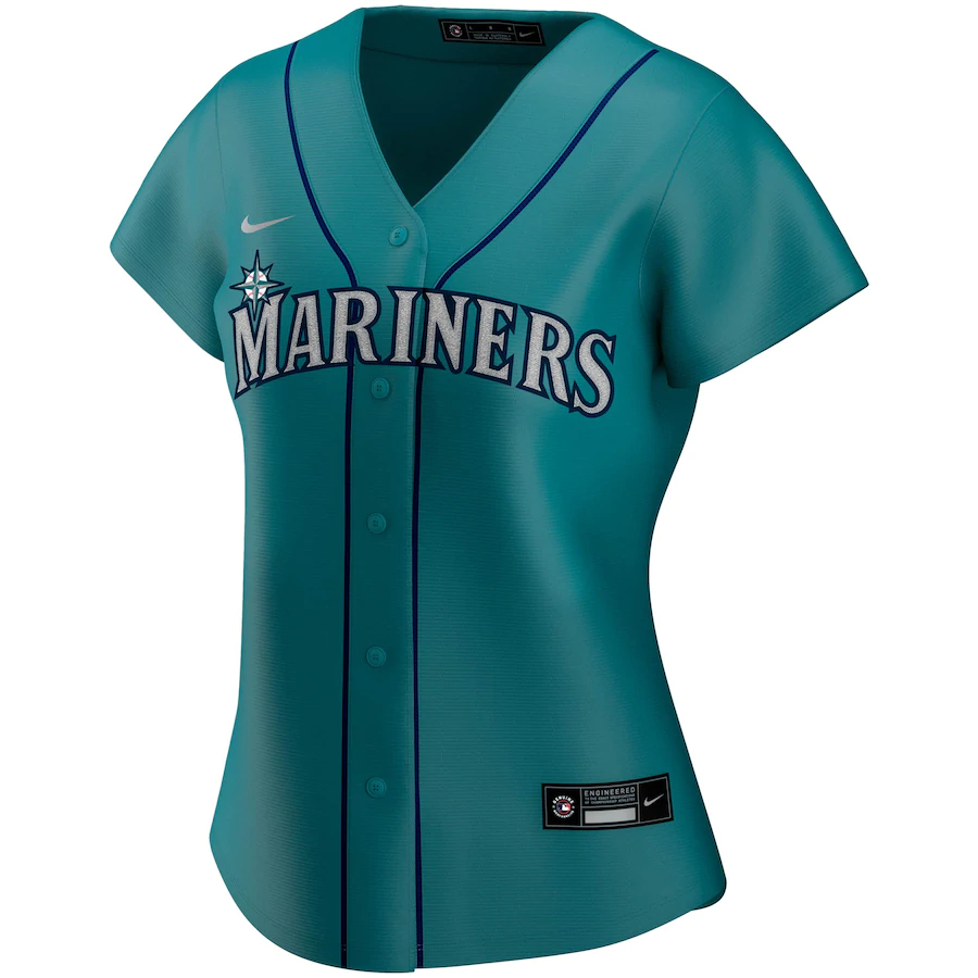 Alternative view of Seattle Mariners Women's Alternate 2020 Replica Team Jersey ÃƒÂ¢Ã¢â€šÂ¬Ã¢â‚¬Å“ Aqua