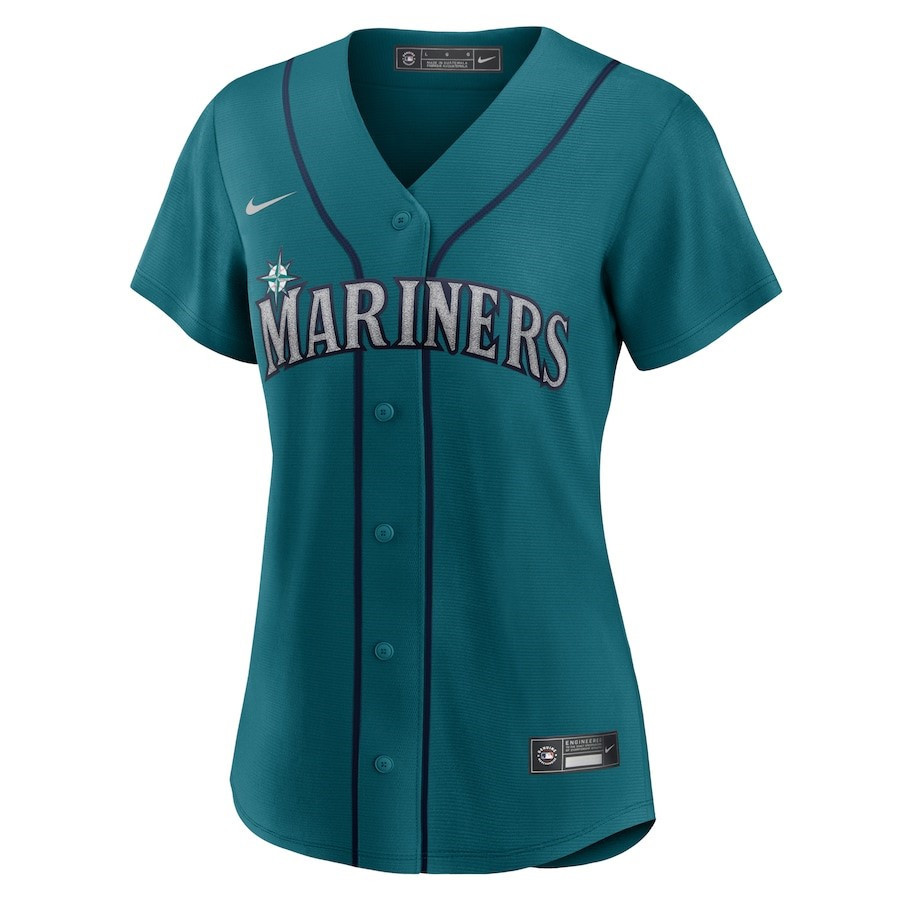 Alternative view of Seattle Mariners Women's Alternate Team Jersey - Aqua 