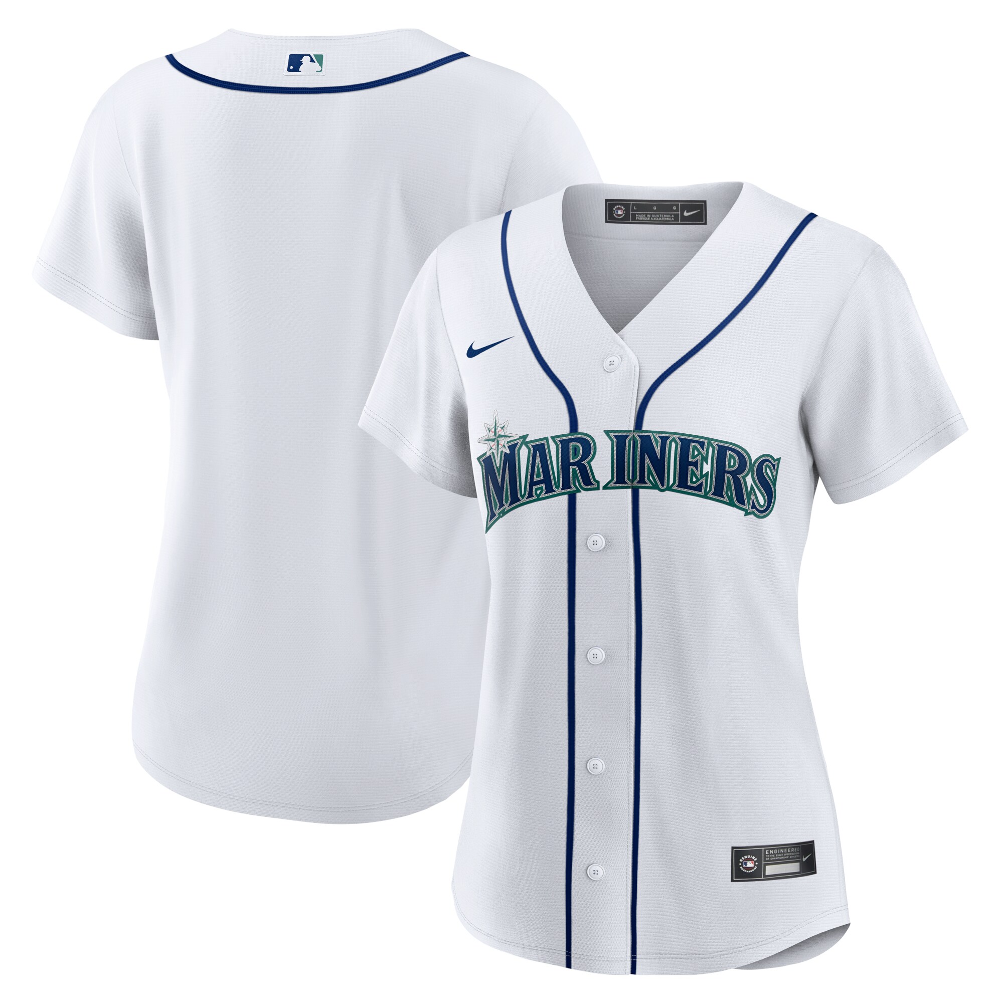 Seattle Mariners Women’s Home Replica Team Jersey – White