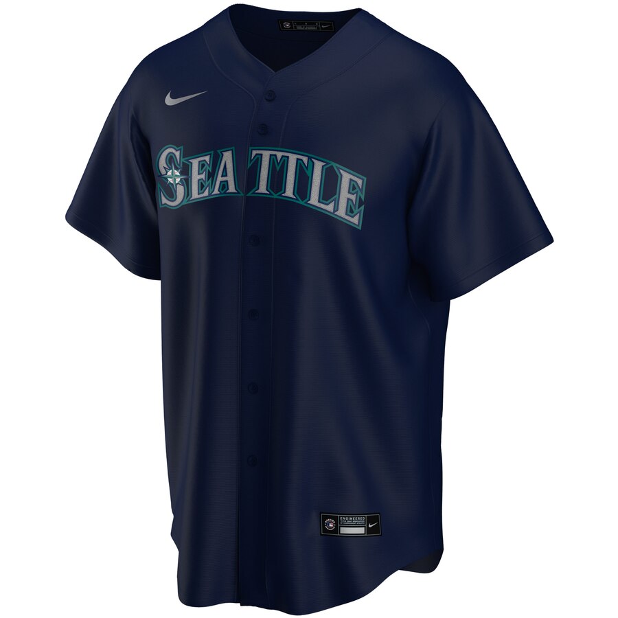Alternative view of Seattle Mariners Youth Alternate 2020 Replica Team Jersey - Navy