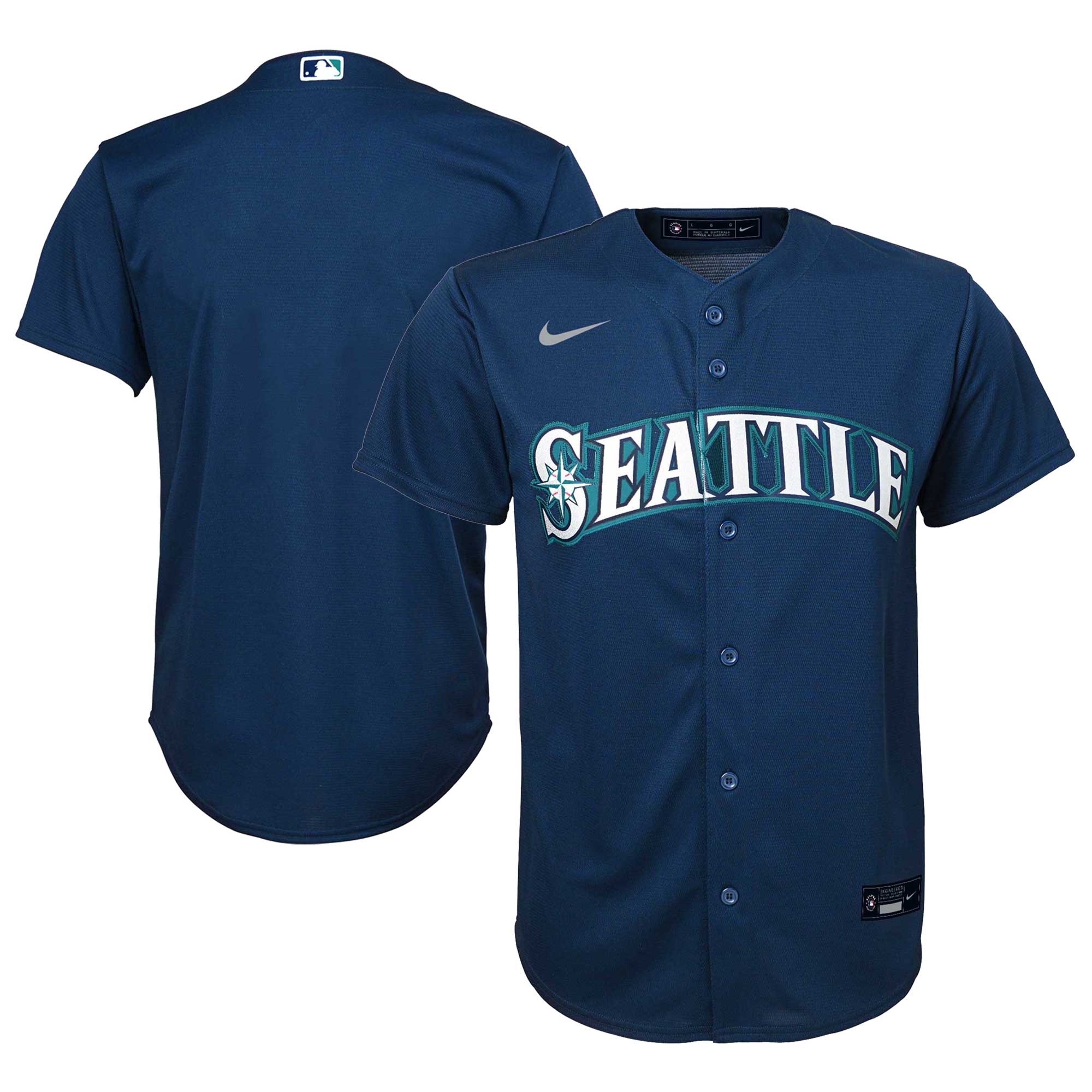 Seattle Mariners Youth Alternate Replica Team Jersey - Navy